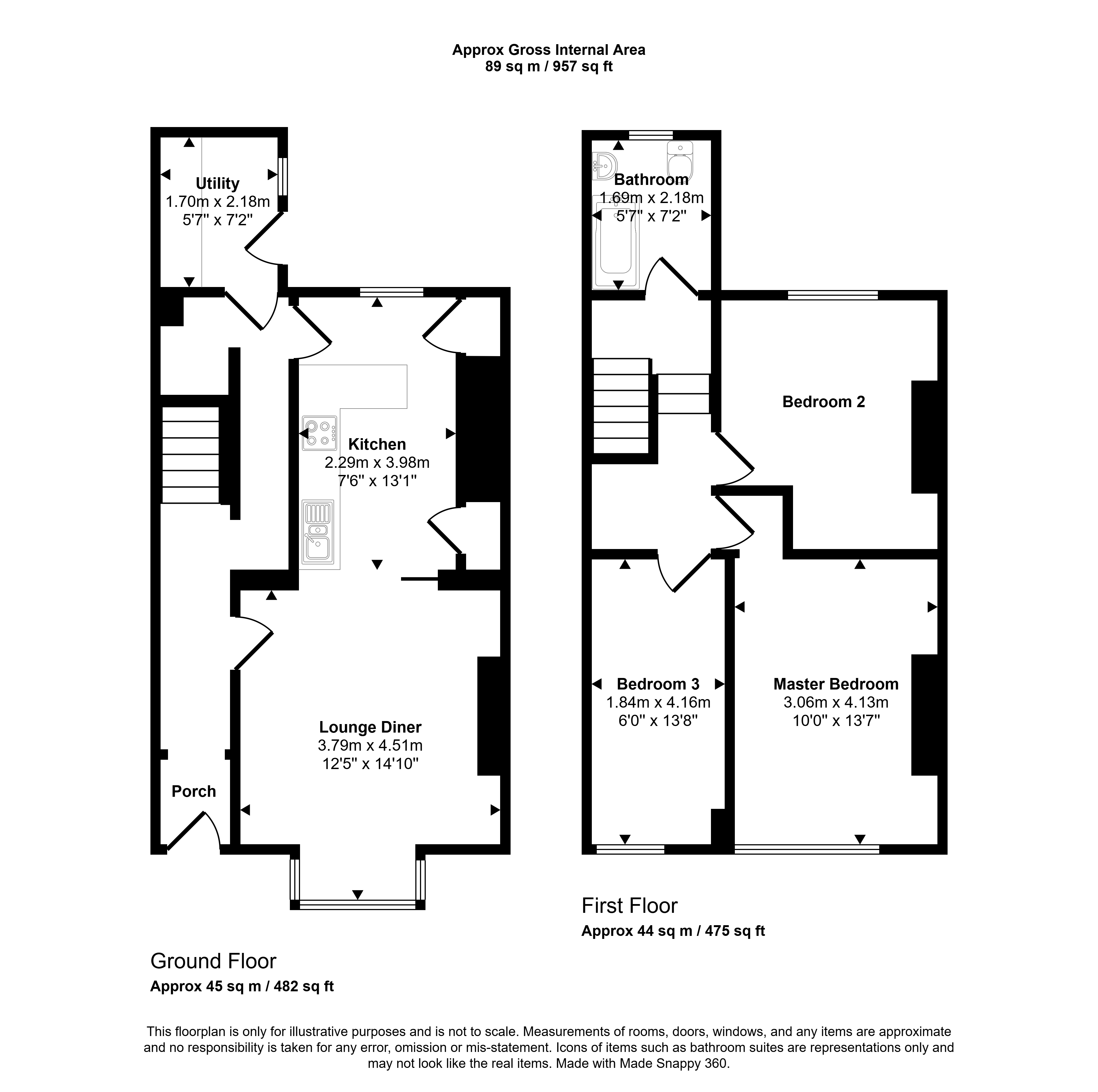 22, Warwick Street, Newcastle upon Tyne floorplan