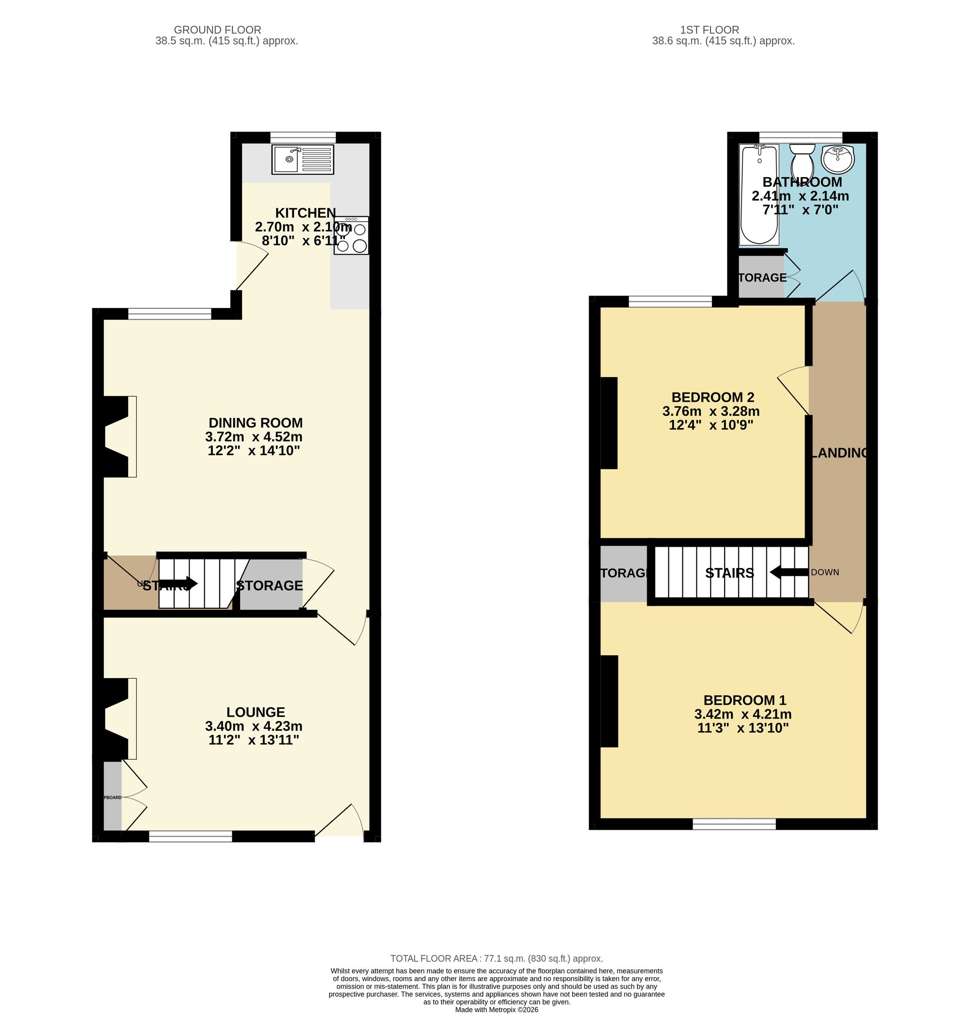 34 Chapman Lane, Chesterfield floorplan