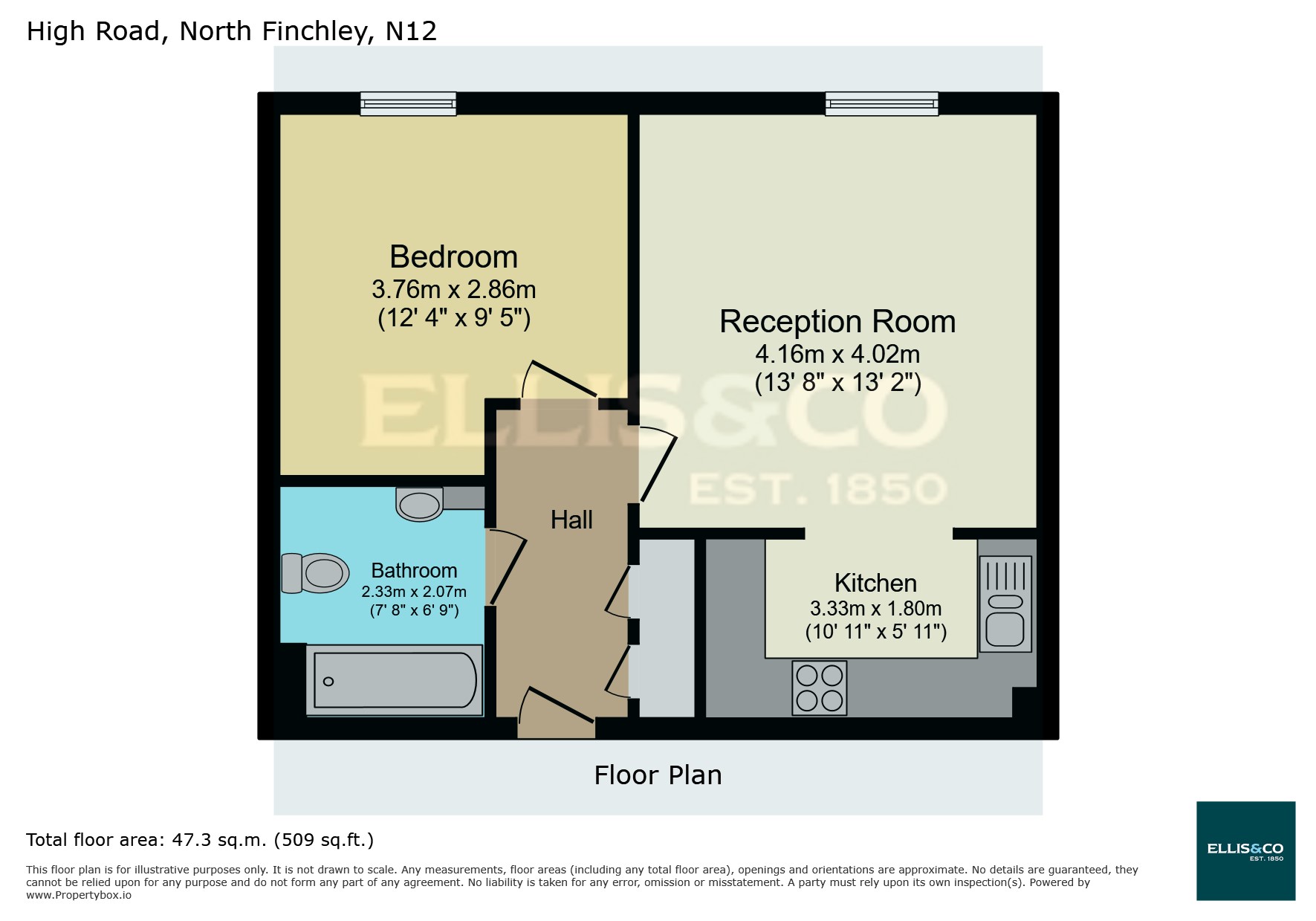 Flat 17, Solomons Court, 451, High Road, North Finchley floorplan