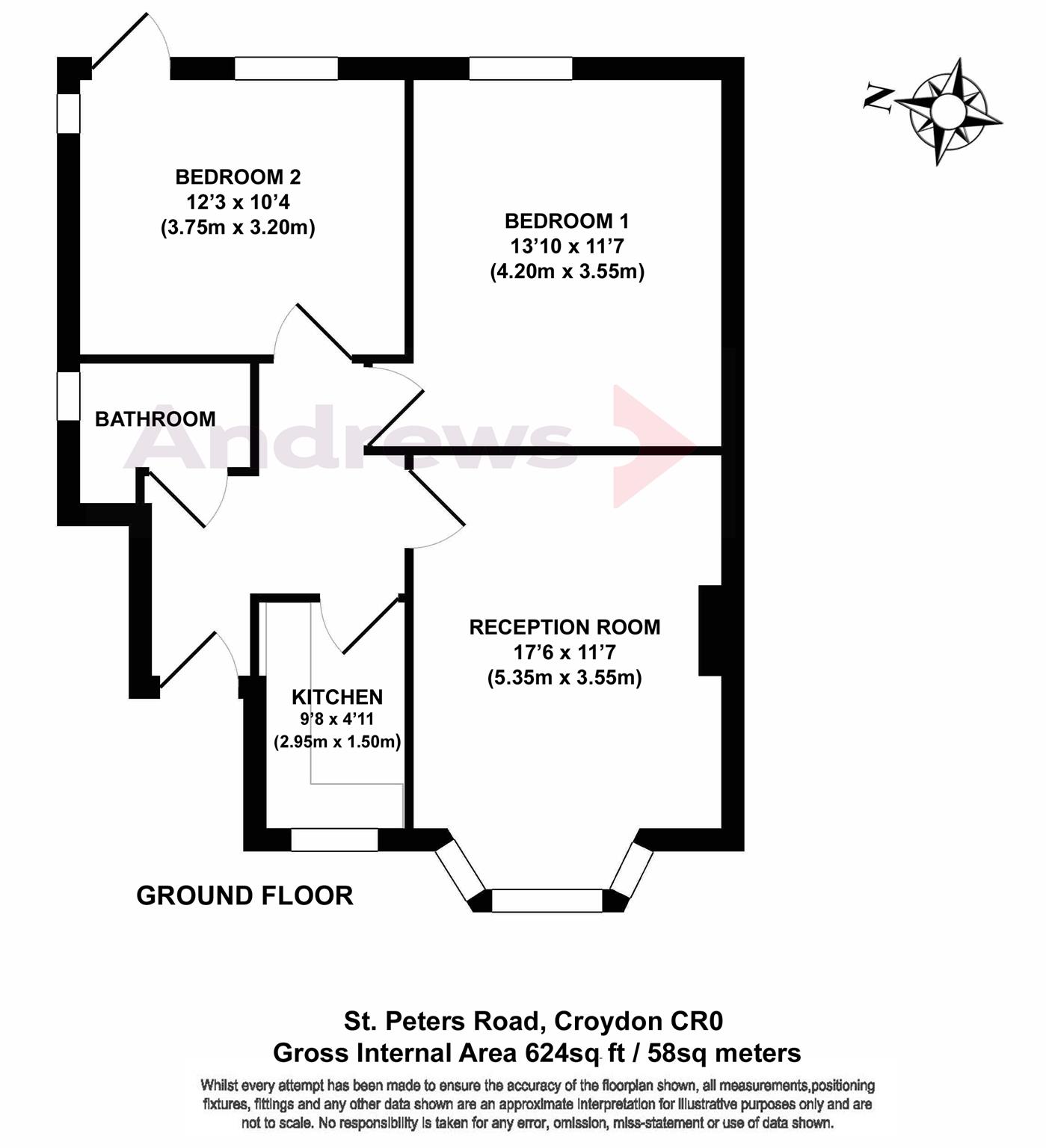 2 Bedrooms Flat for sale in St. Peters Road, Croydon CR0