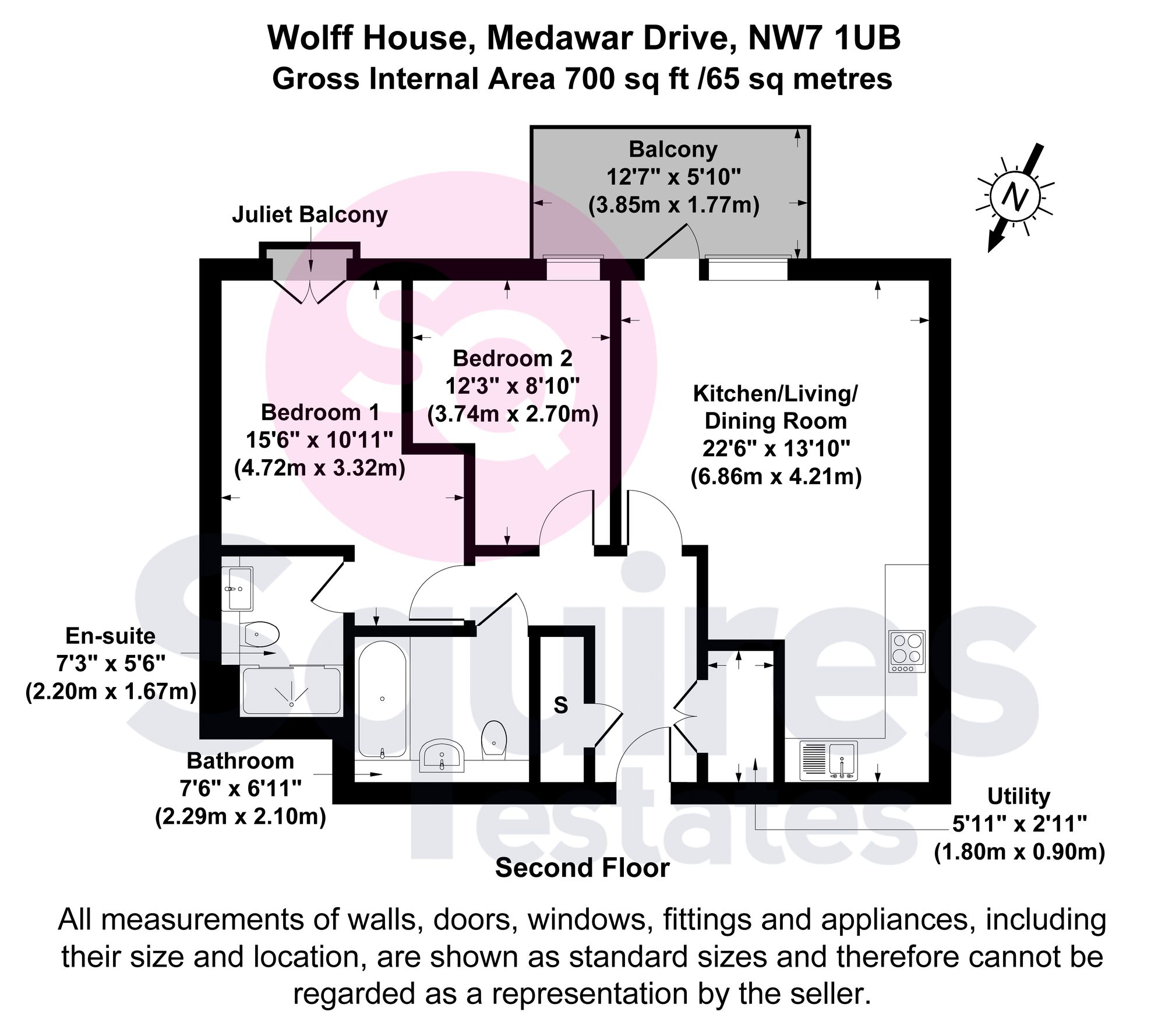 Flat 22, Wolff House, London floorplan