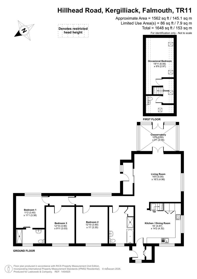 Annexe, Bellevista, Hillhead Road, Falmouth floorplan
