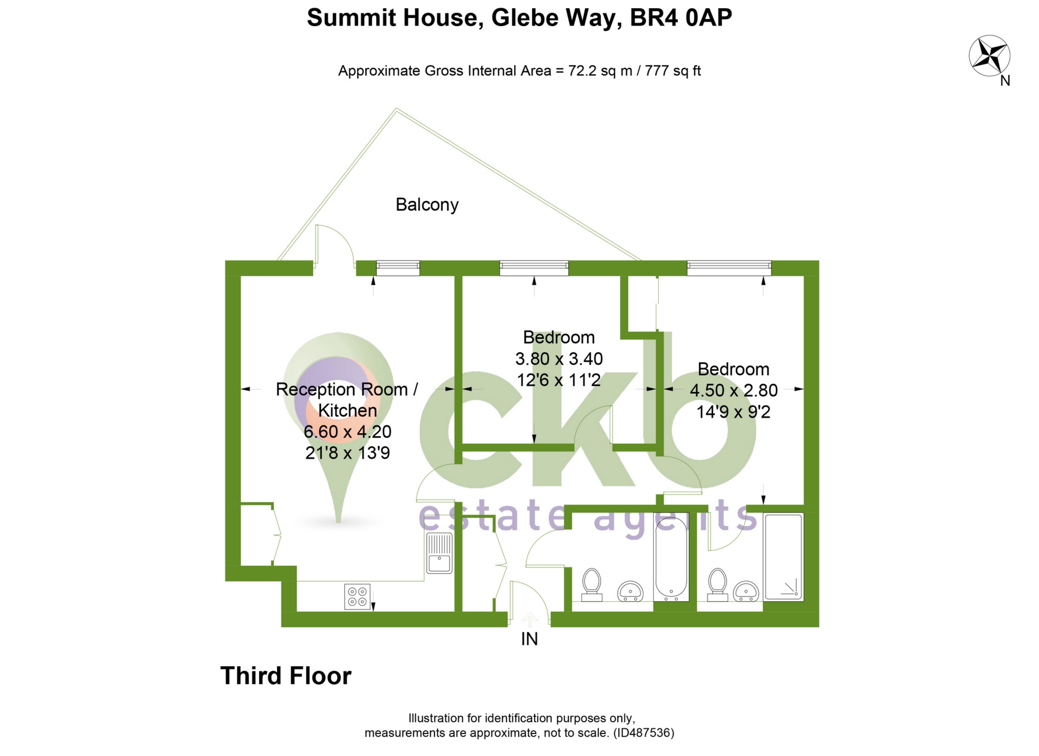 2 Bedrooms Flat for sale in Glebe Way, West Wickham BR4