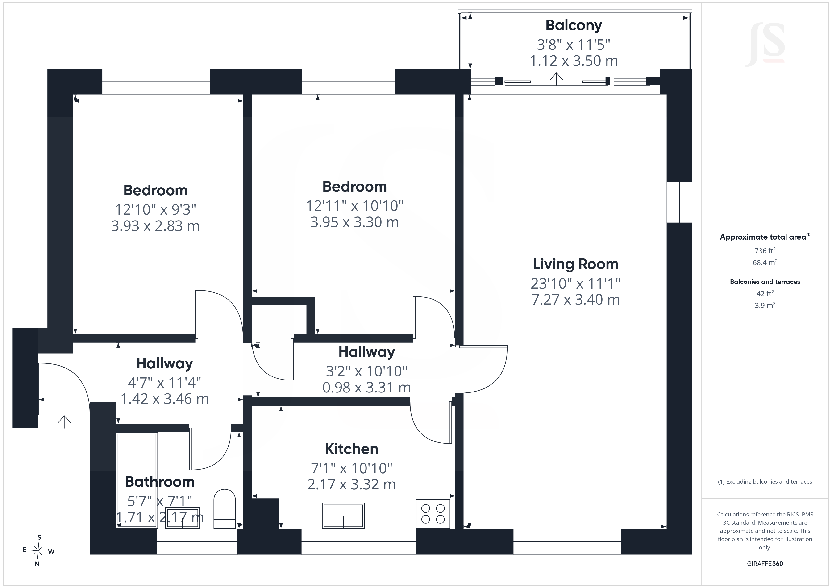 2 Widewater Court, West Beach, Shoreham-by-Sea floorplan