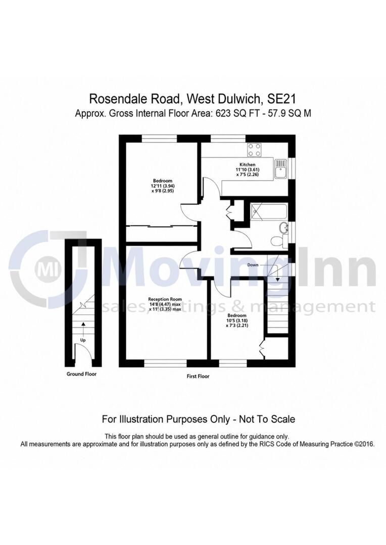 88, Rosendale Road, London floorplan