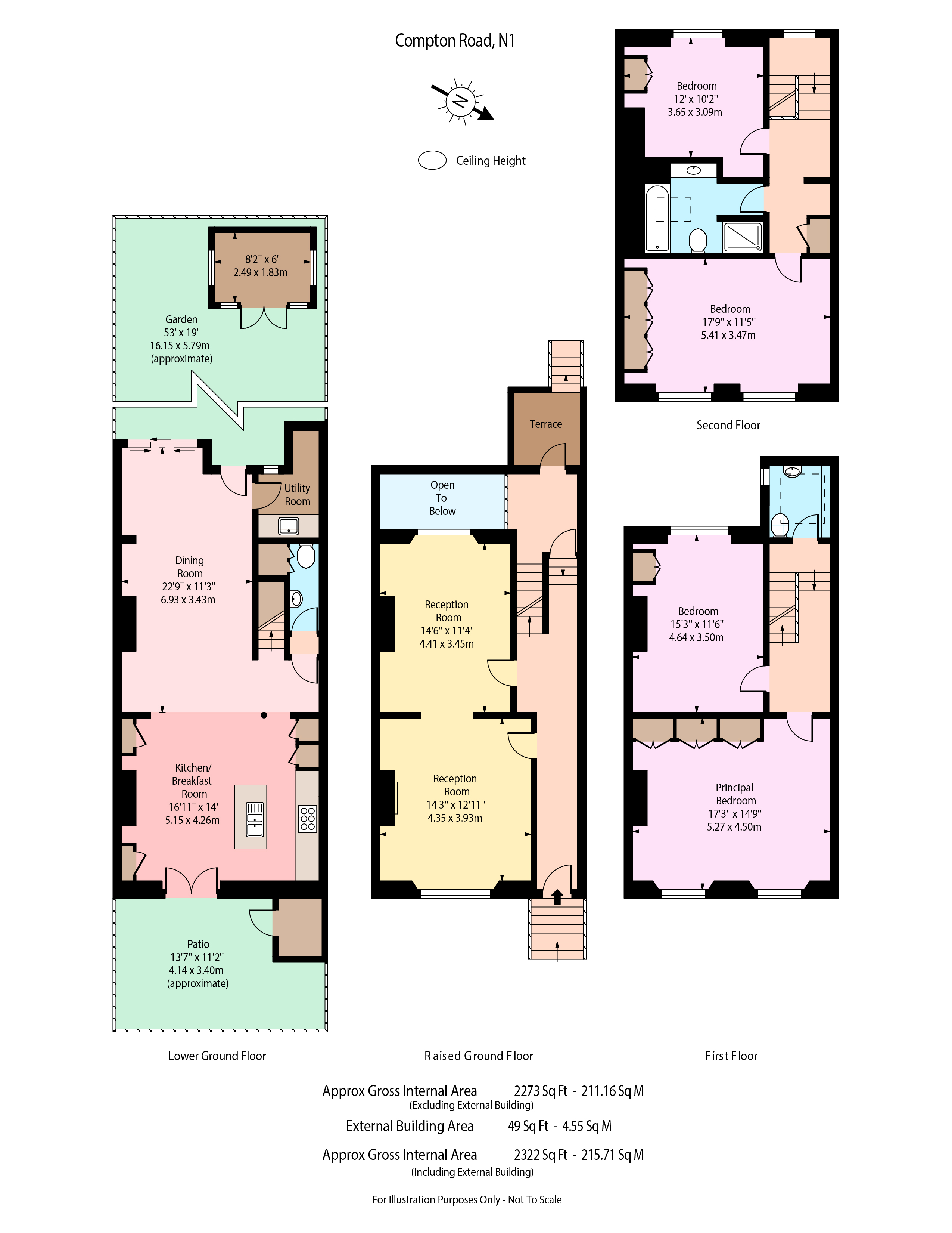 52, Compton Road, London floorplan