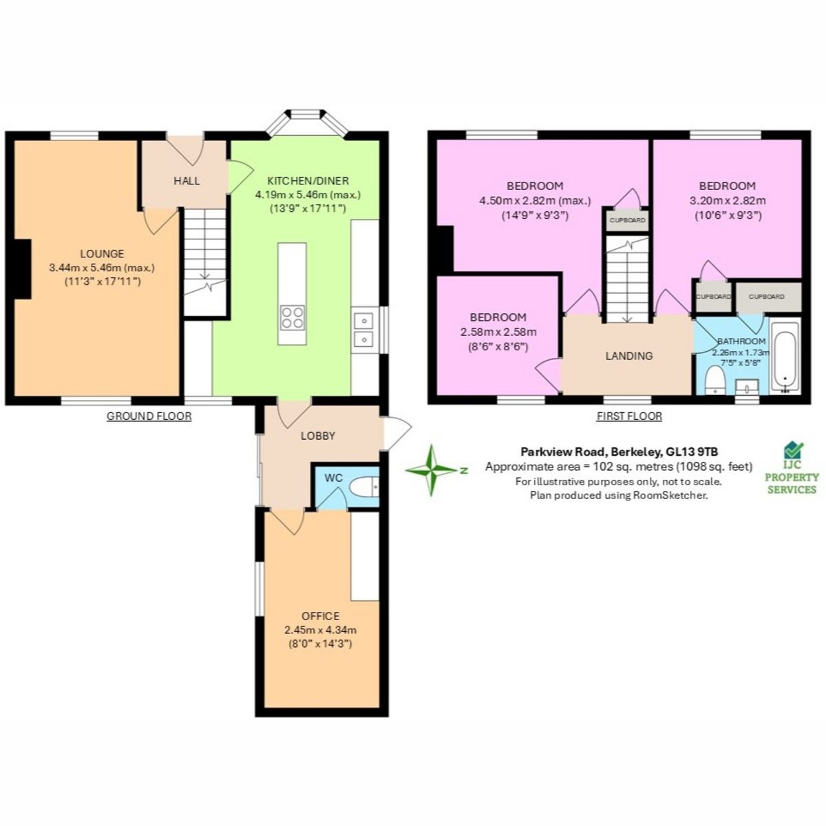 1, Parkview Road, Berkeley floorplan