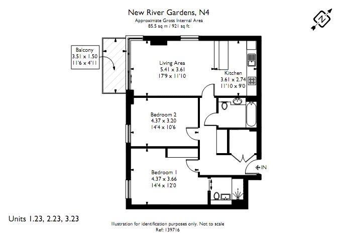 2 Bedrooms Flat to rent in City View Apartments, Devan Grove, London N4