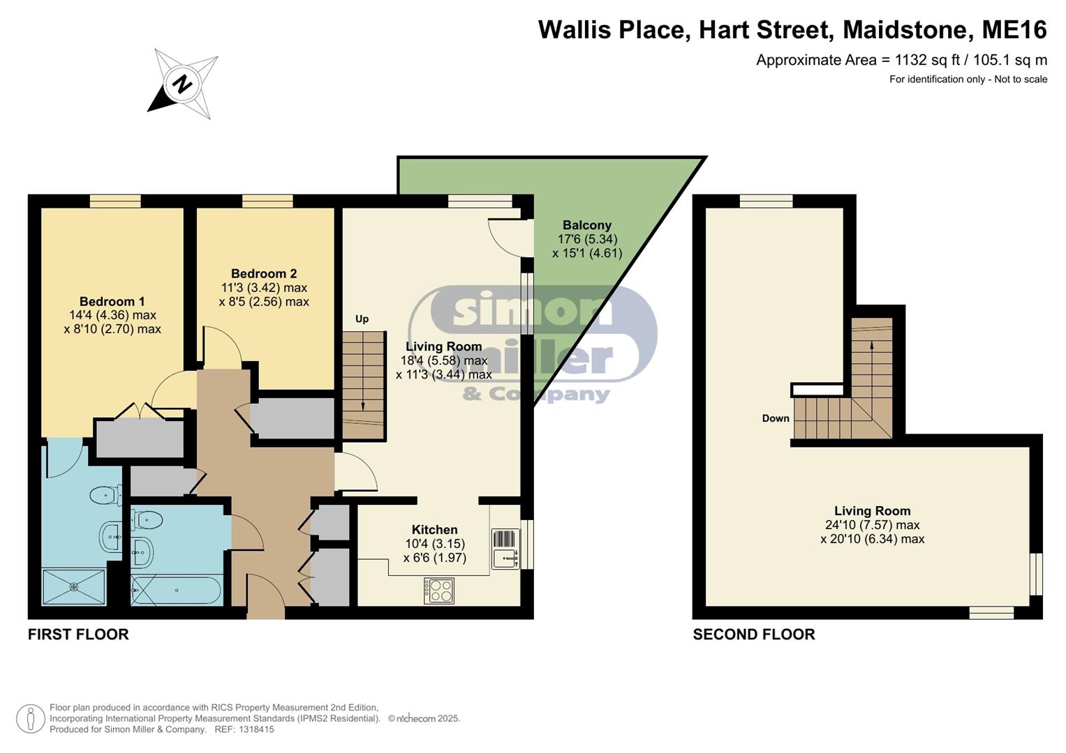 161 Wallis Place, Hart Street, Maidstone floorplan