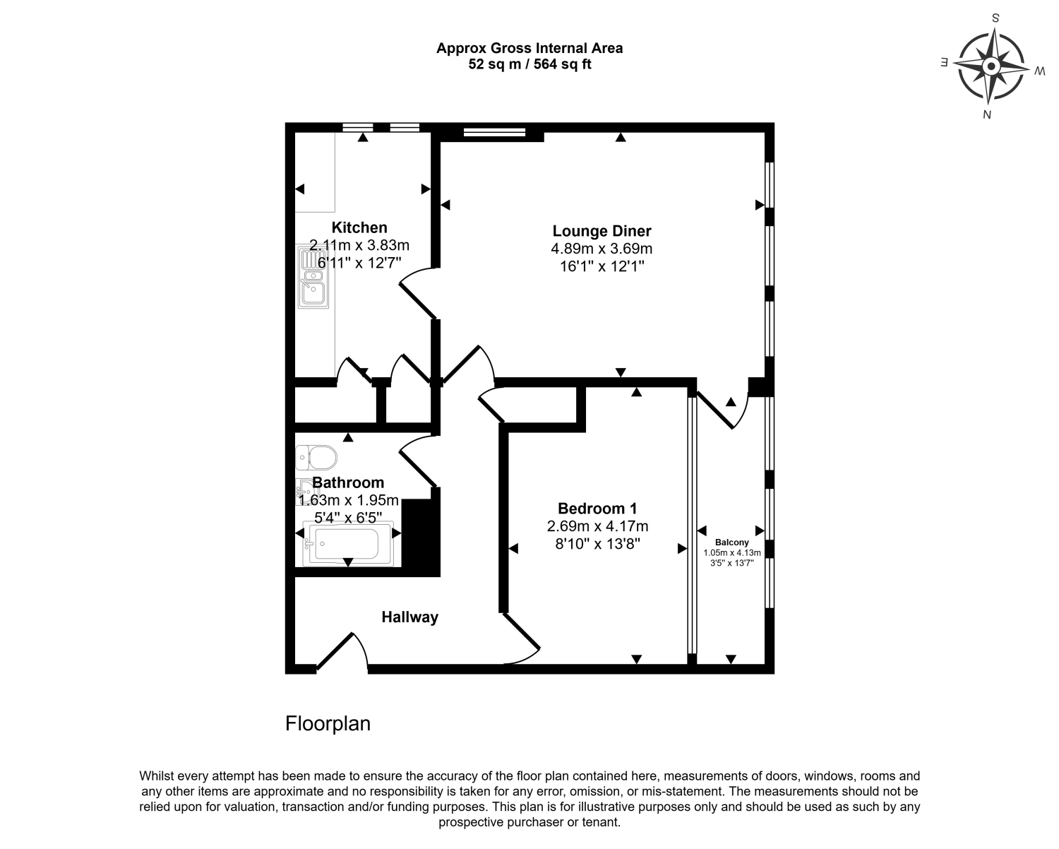 Flat 12, Norton Tower, Civic Close, Birmingham floorplan