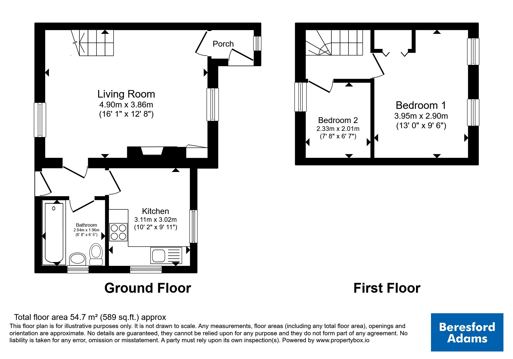 1, Hyfrydle Terrace, Caernarfon floorplan