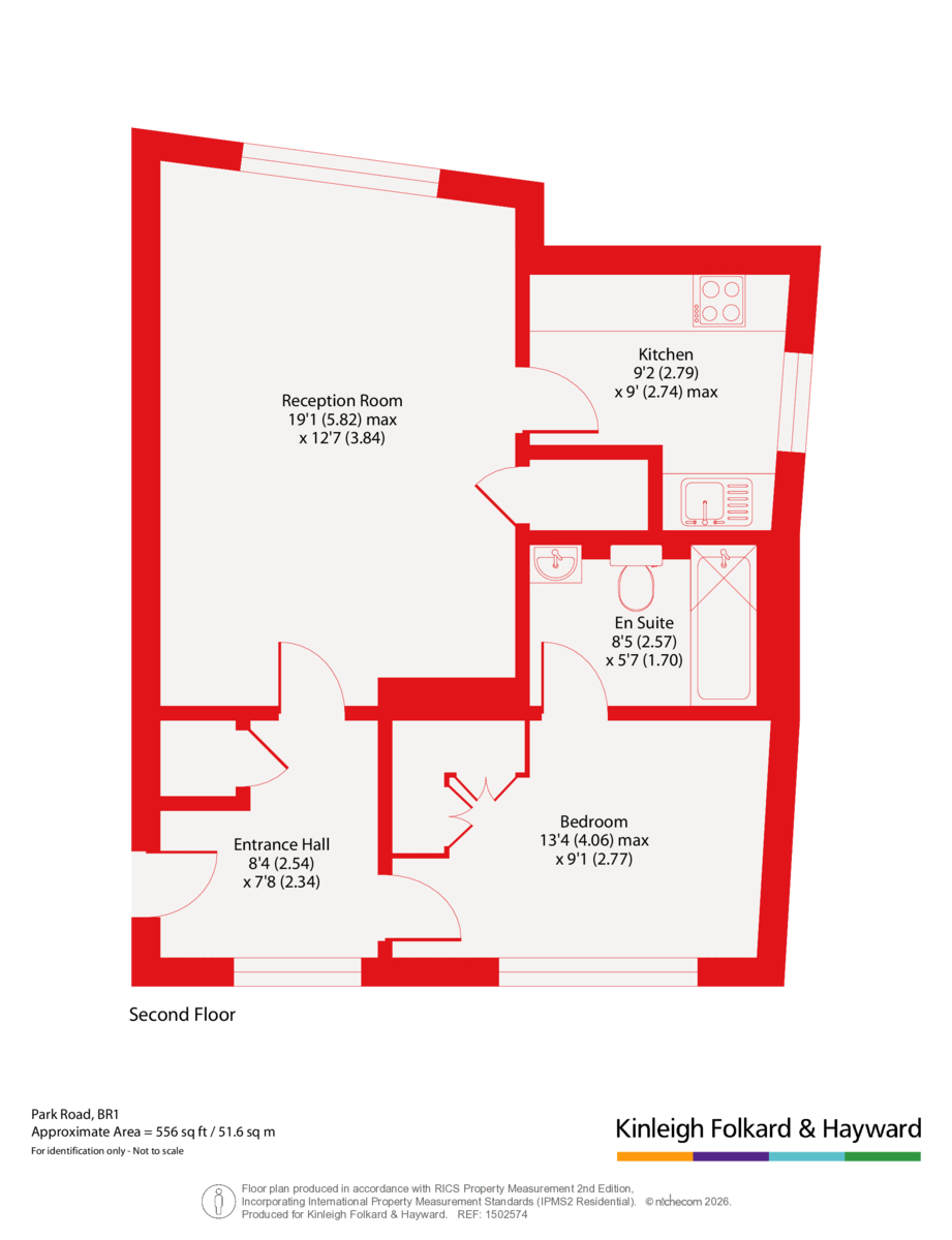 Flat 6, The Old Courtyard, 36, Park Road, Bromley floorplan