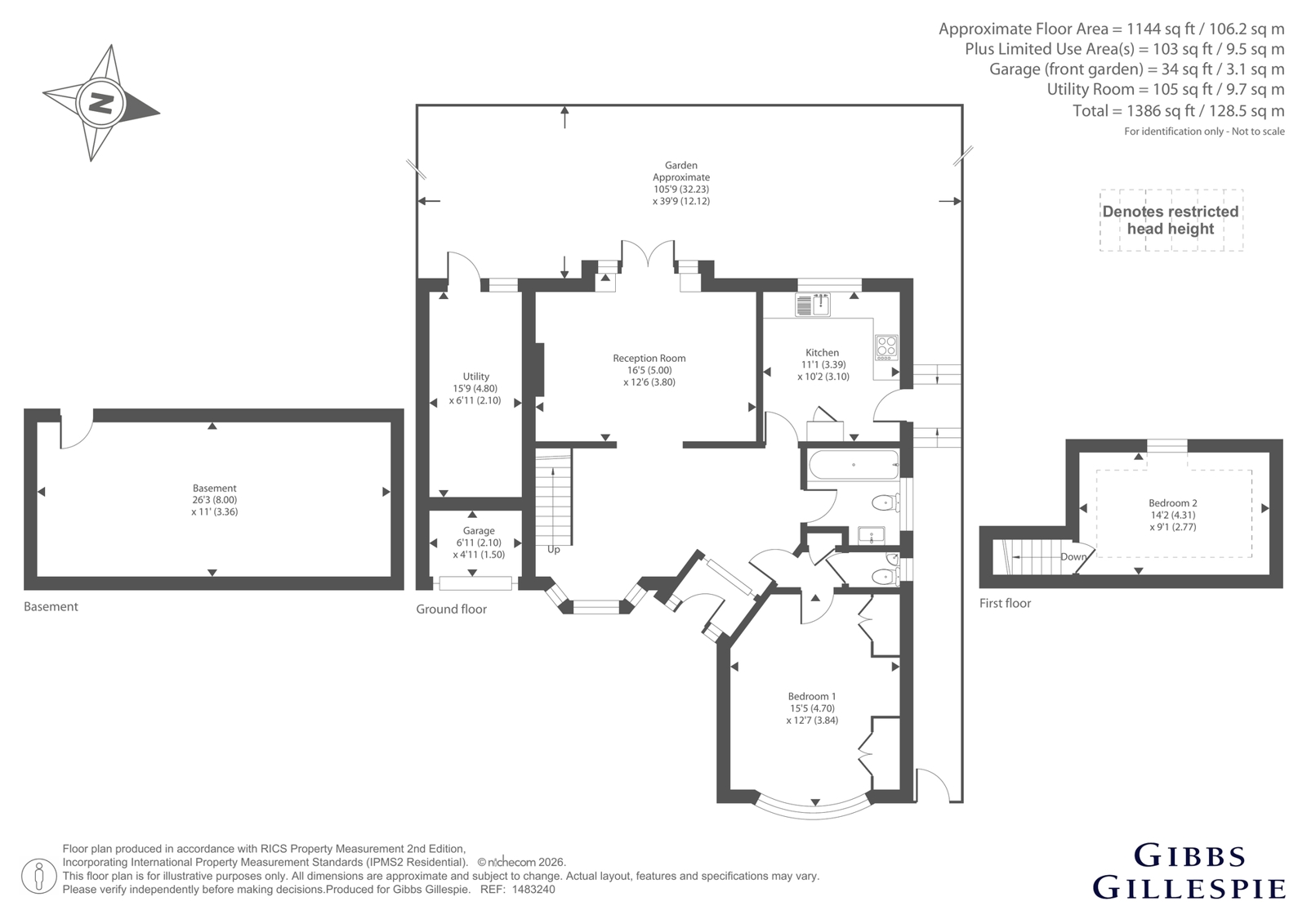 70, Hillside Road, Northwood floorplan