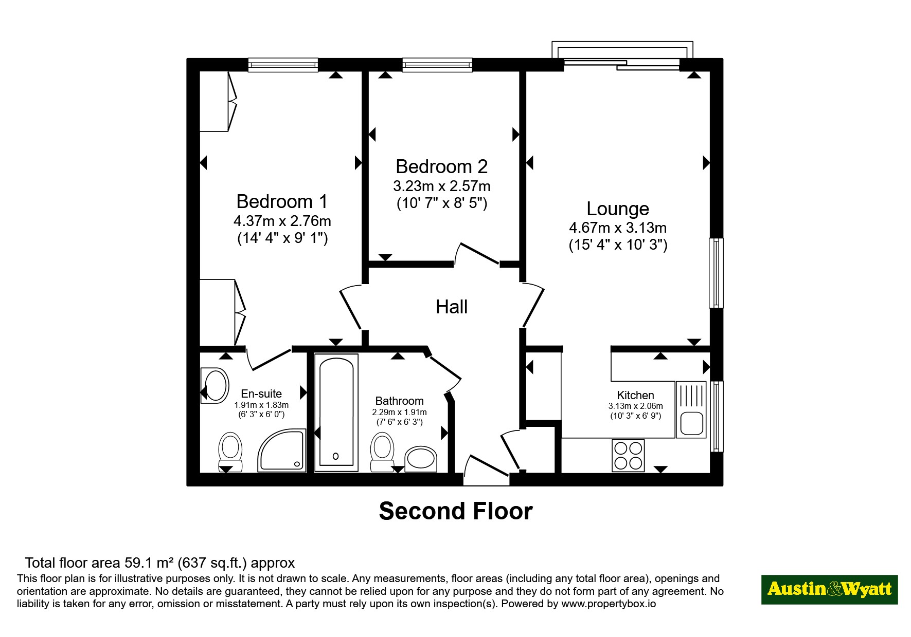 Flat 12 Woodlands Court, 49, Cobden Avenue, Hampshire floorplan