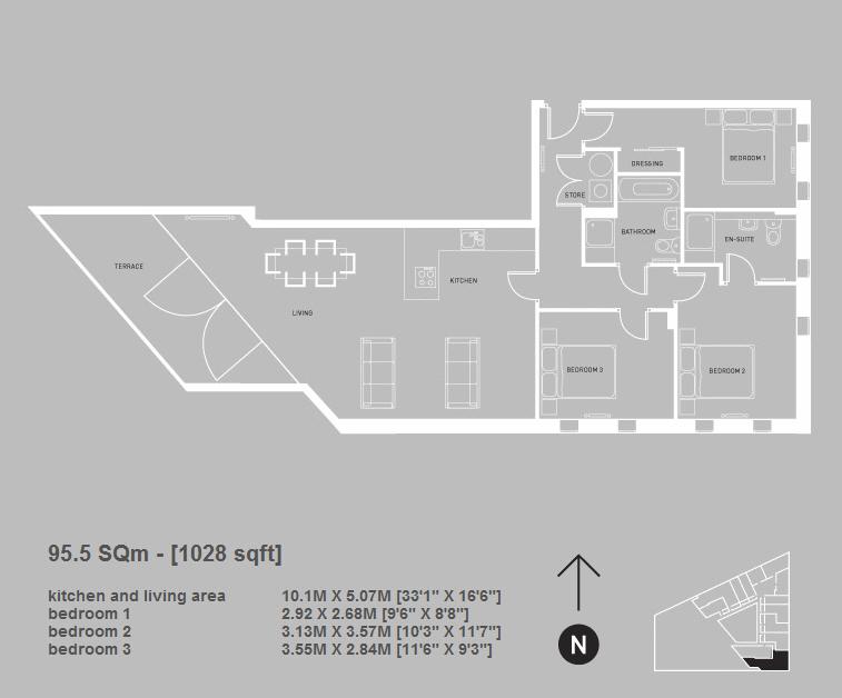 3 Bedrooms Flat to rent in Mann Island, Liverpool L3