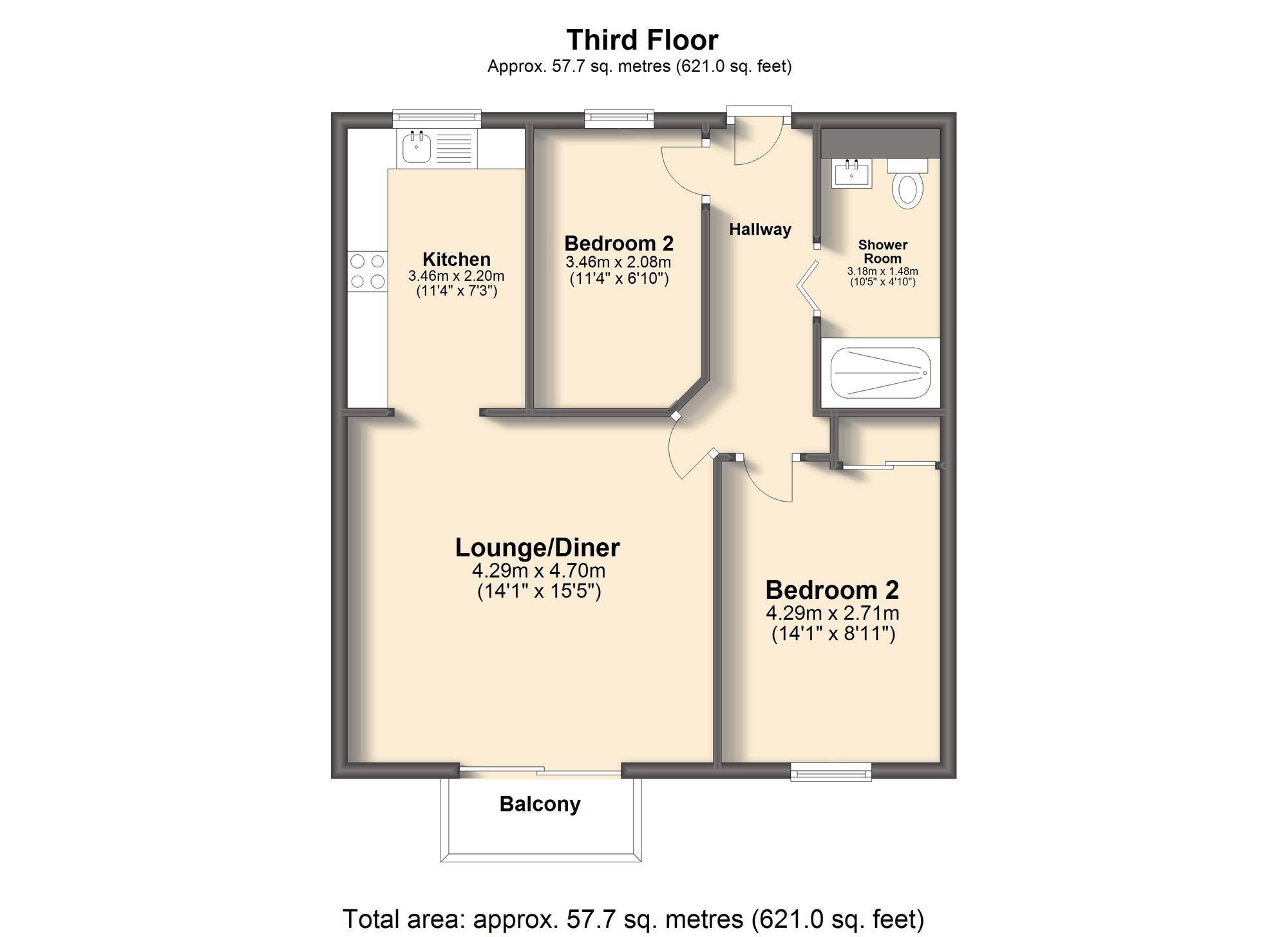 9, Woodbank Court, Sheffield floorplan