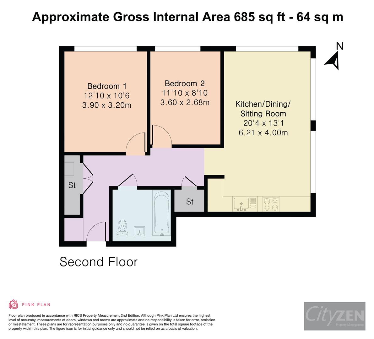 Apartment  204, Belmont Wharf, 1 Pitt Street, Birmingham floorplan