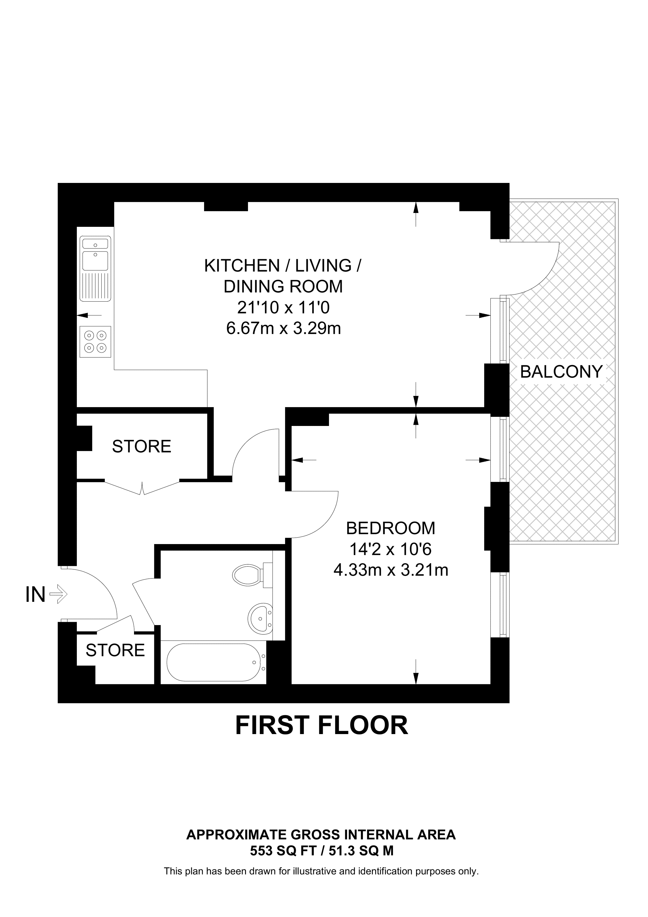 Jutsum House, Woolwich floorplan