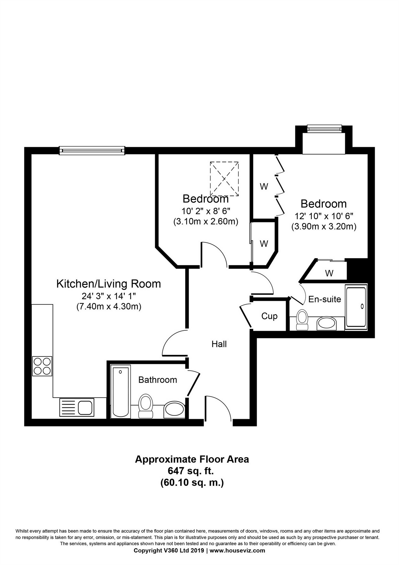 2 Bedrooms Flat for sale in Woodthorpe Road, Ashford., Surrey TW15