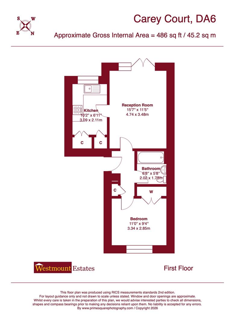 12 Carey Court, Gravel Hill Close, Bexleyheath floorplan