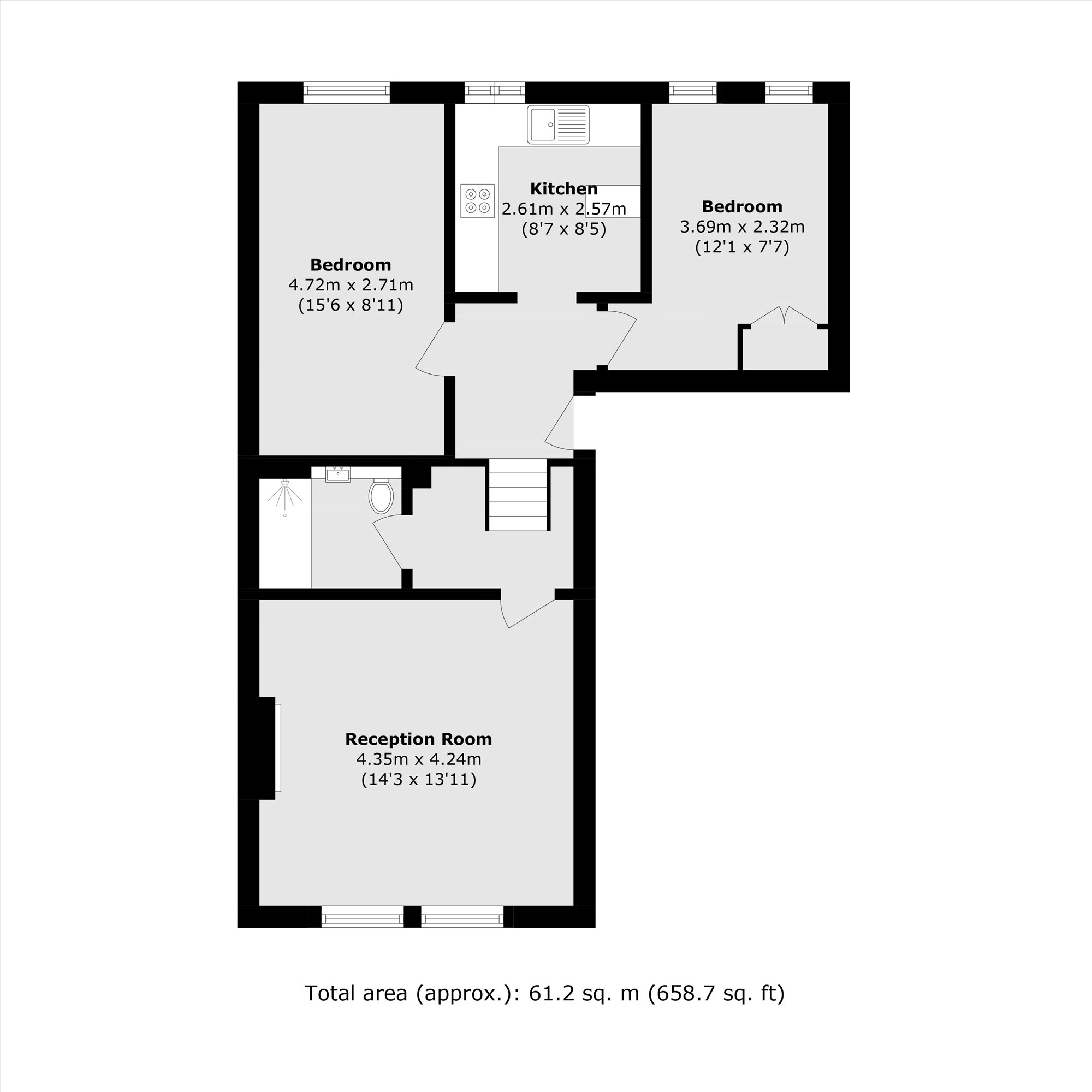 Flat 3, 3, Veronica Road, London floorplan