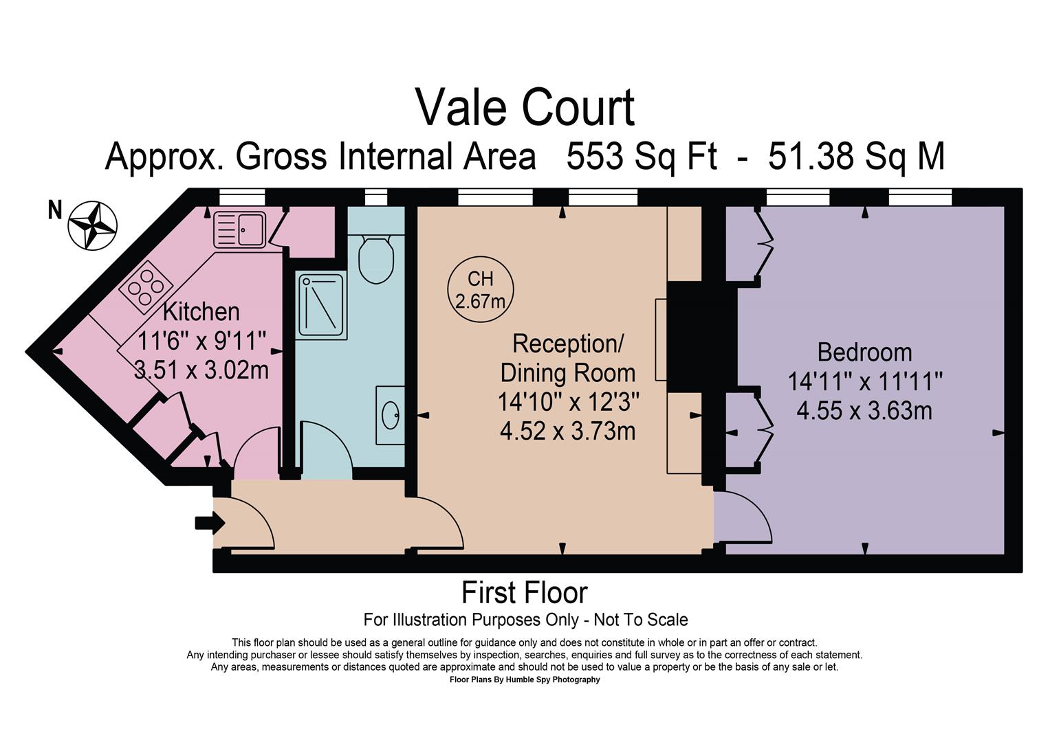 Flat 11, Vale Court, 21, Mallord Street, London floorplan
