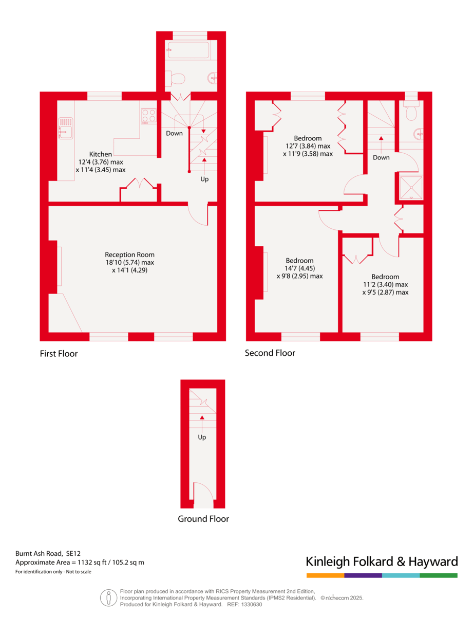 126B, Burnt Ash Road, London floorplan