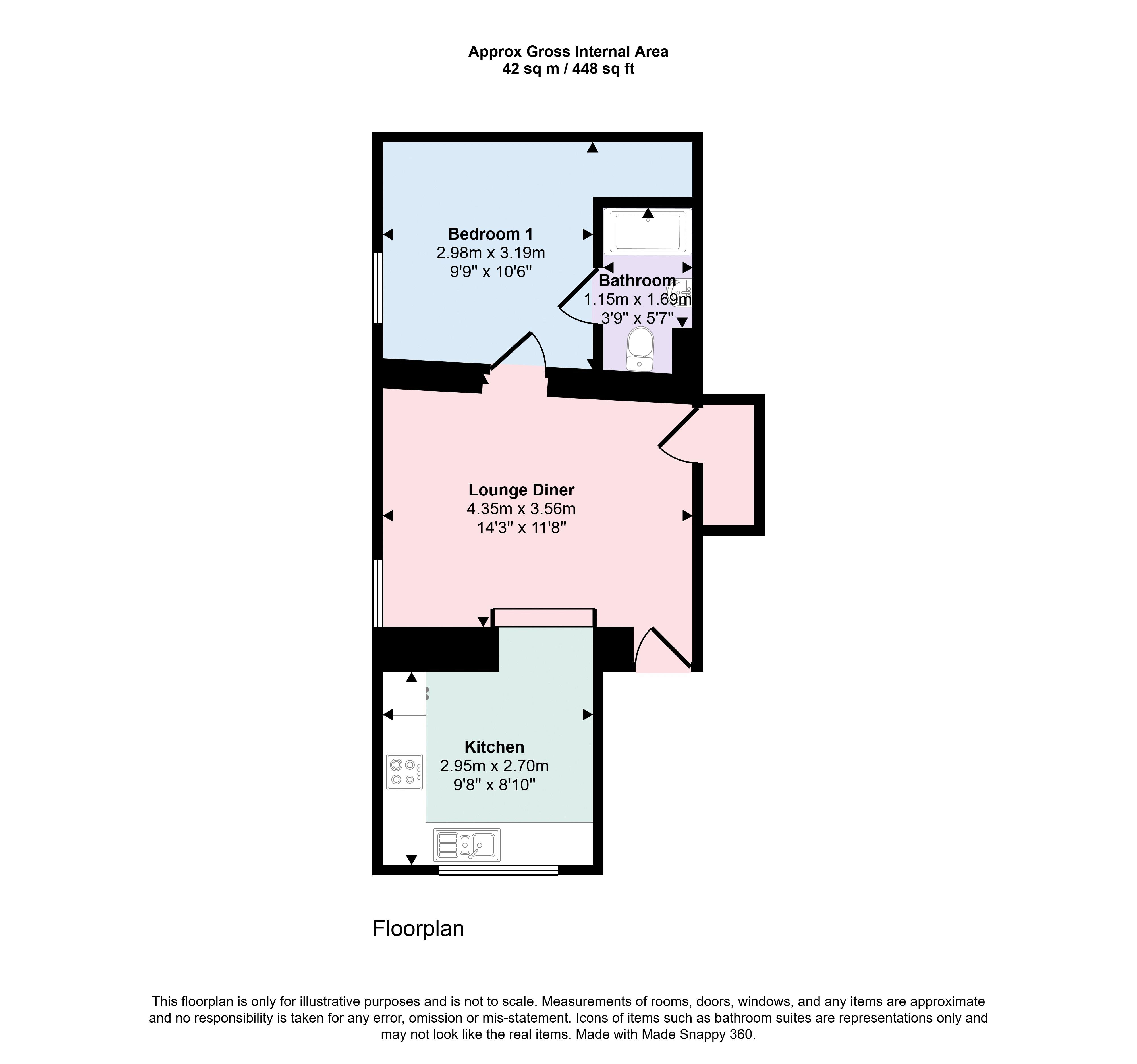 Flat 2 The Old Ship, Frome Road, Trowbridge floorplan
