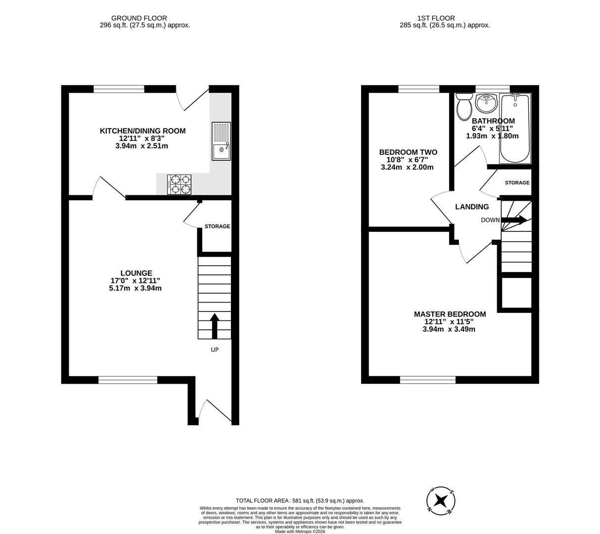 92, Lakeland Gardens, Chorley floorplan