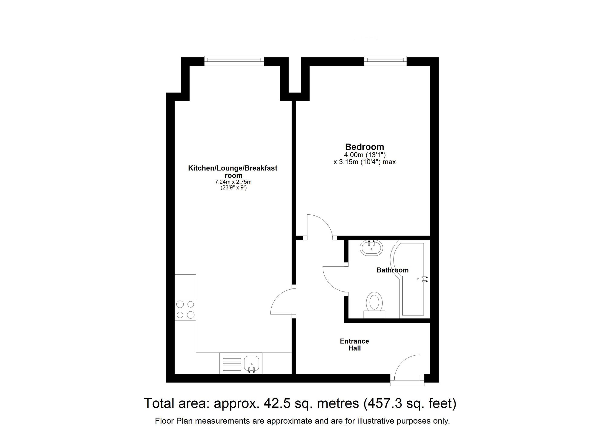 Burns Road, Coleridge Court Burns Road SG8, 1 bedroom flat for sale