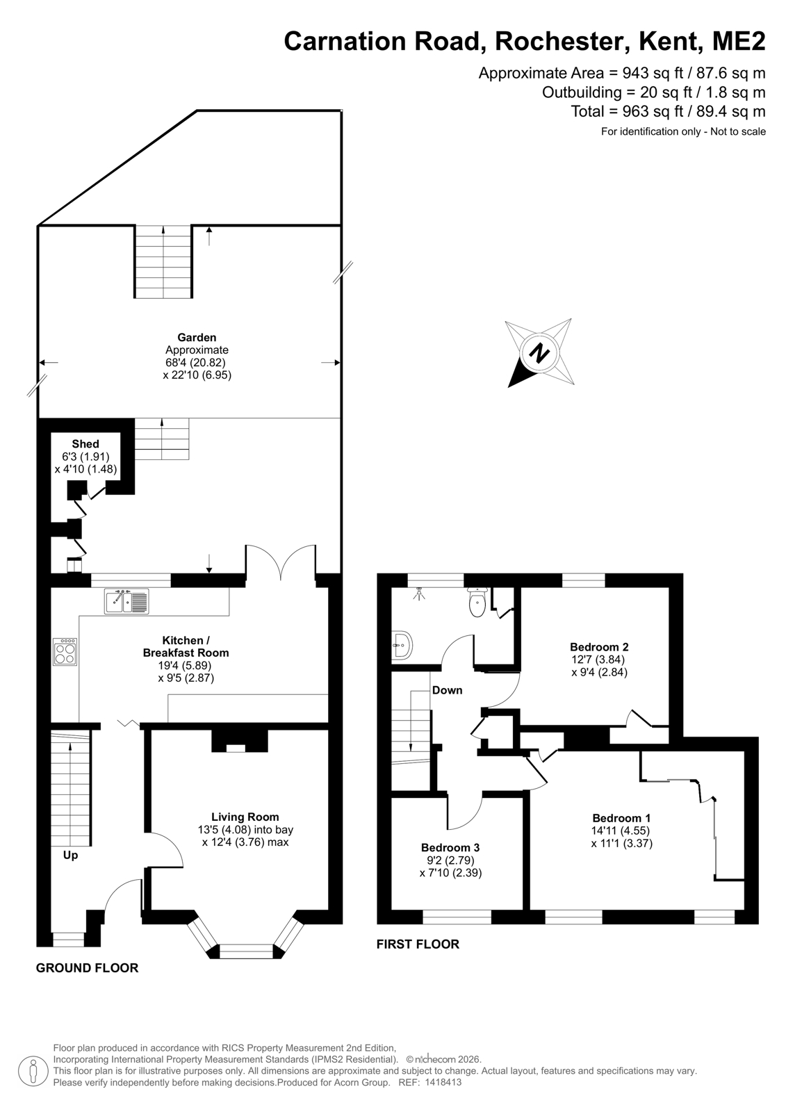 196, Carnation Road, Kent floorplan