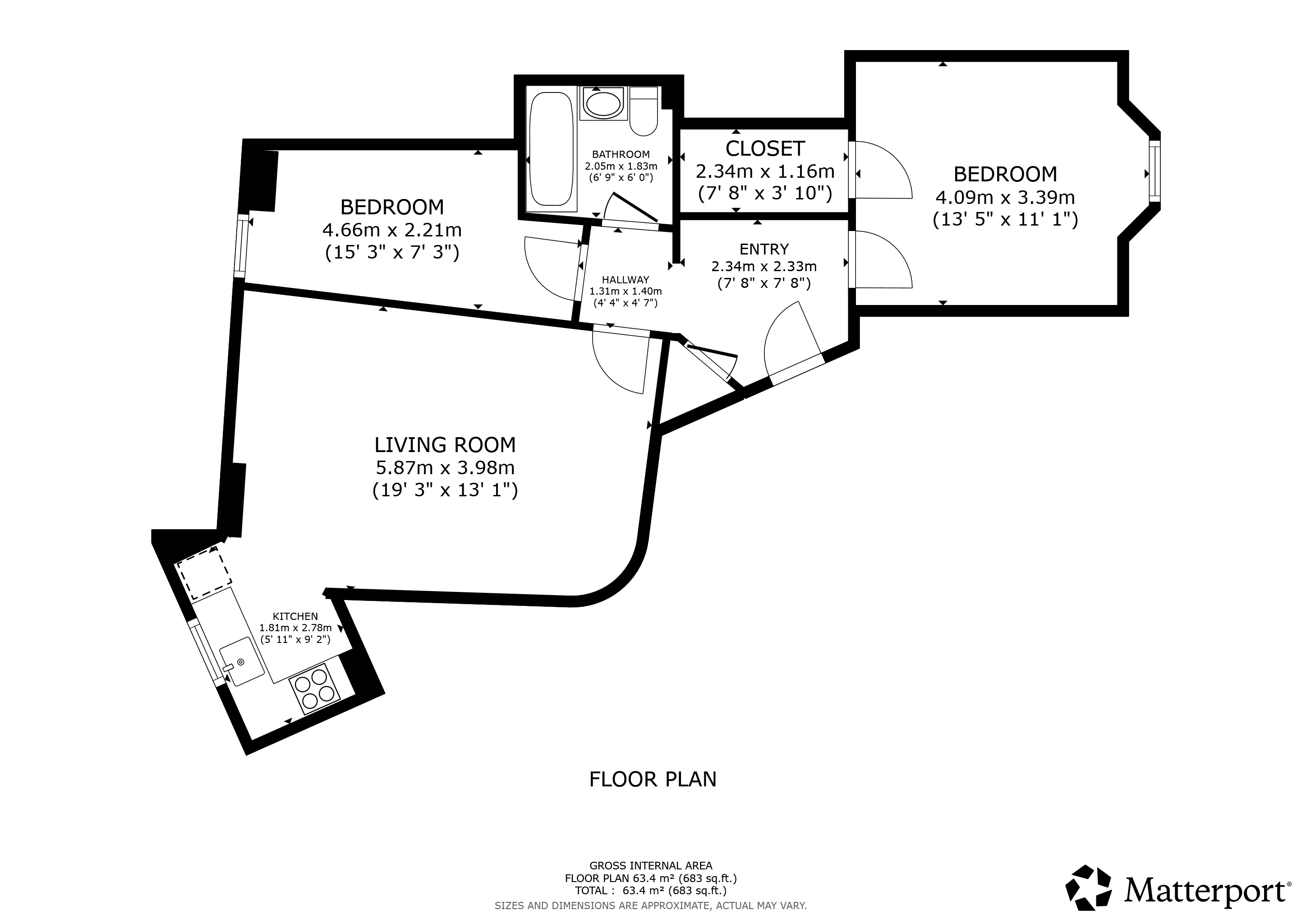 2 Walmer Crescent, Flat 0/1, Glasgow floorplan