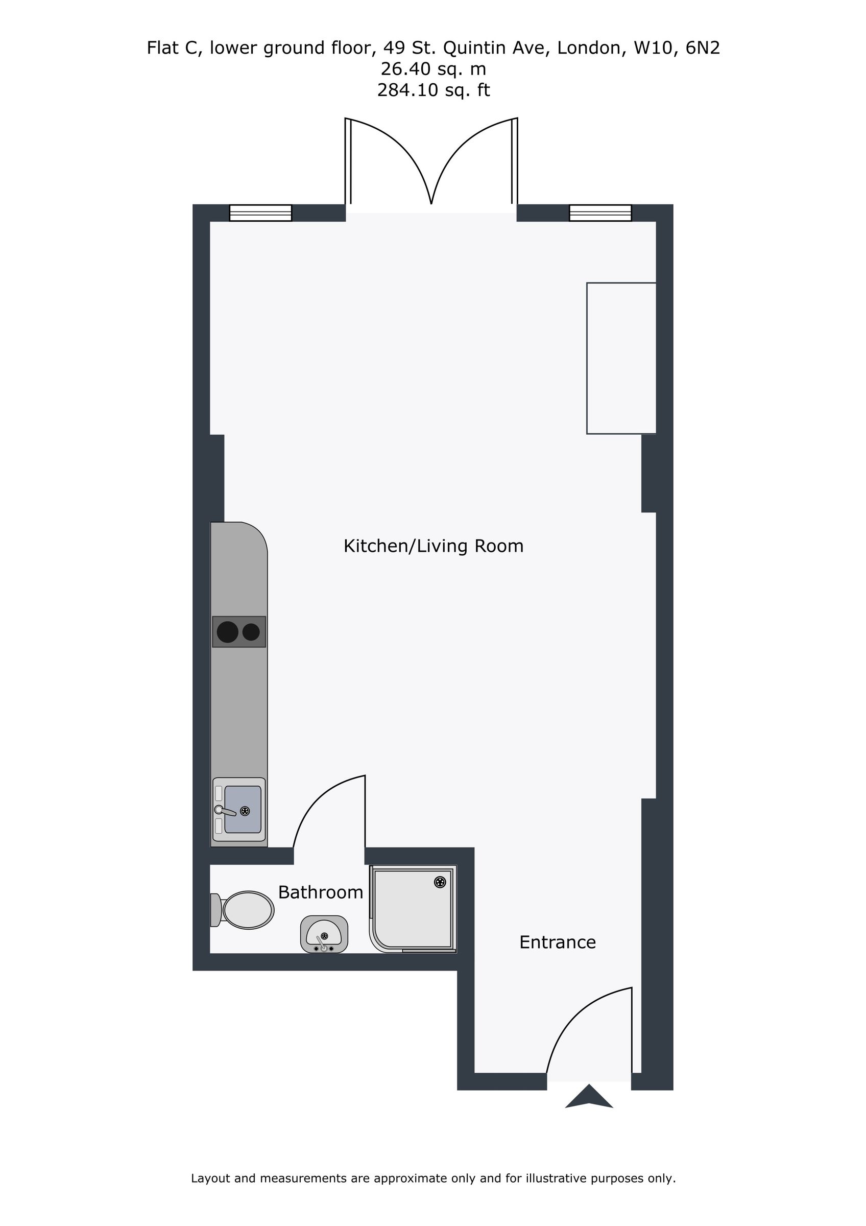 Flat C 49 St Quintin Avenue, London floorplan