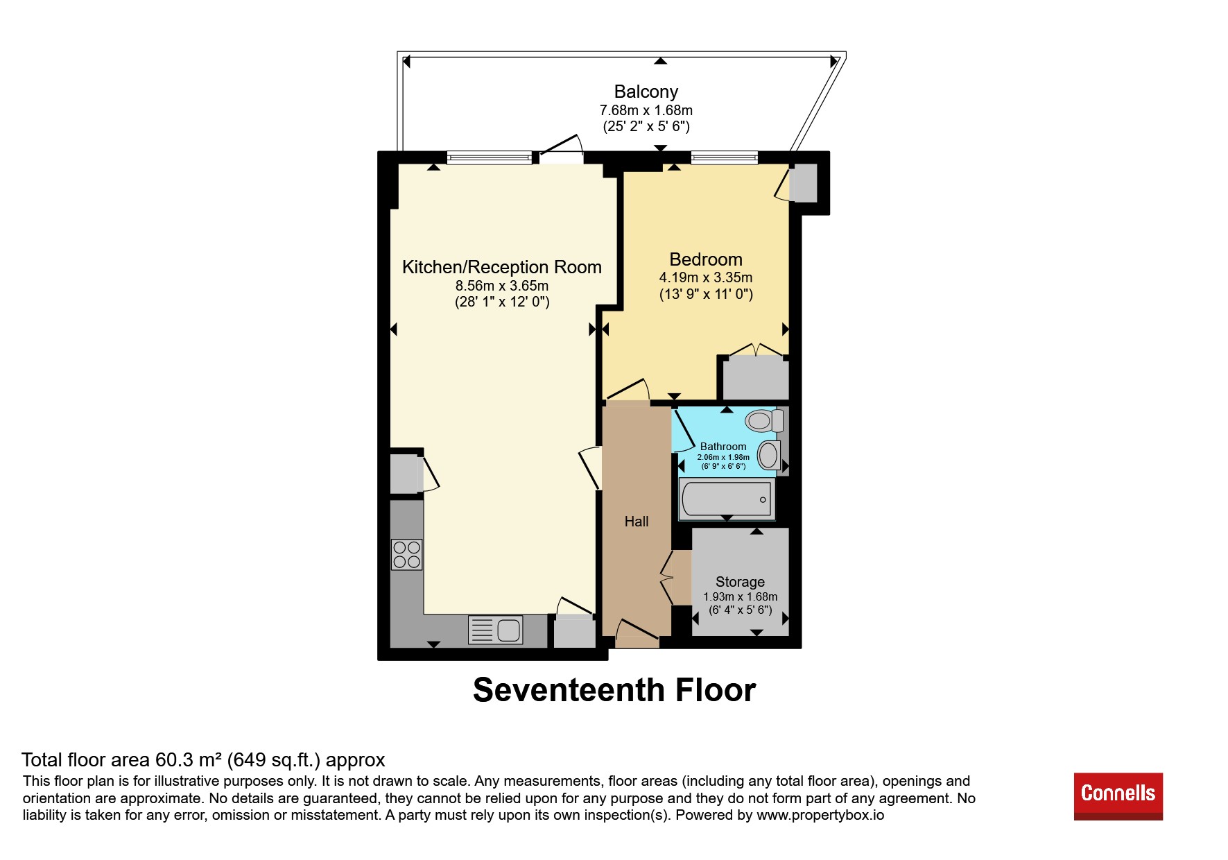 Flat 125, Zenith Point, 203, Ealing Road, WEMBLEY floorplan