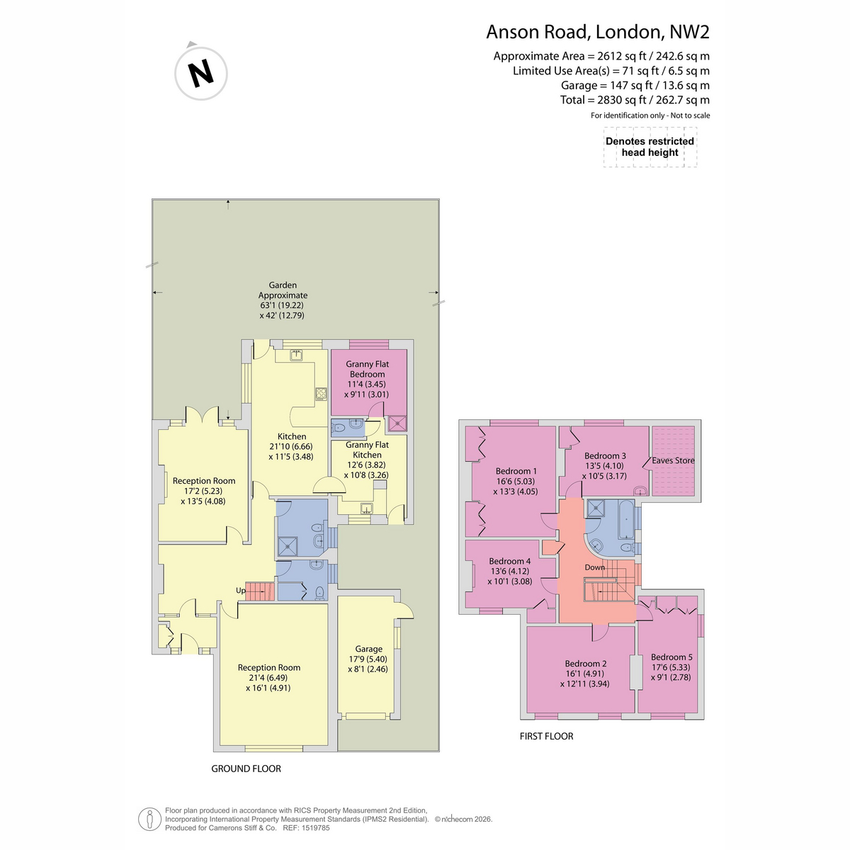 134, Anson Road, London floorplan