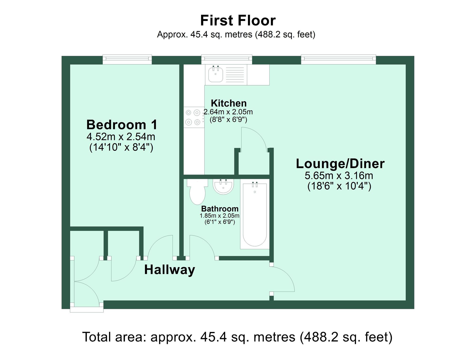 Flat 14, Rydal Court Grasmere Close, Watford floorplan