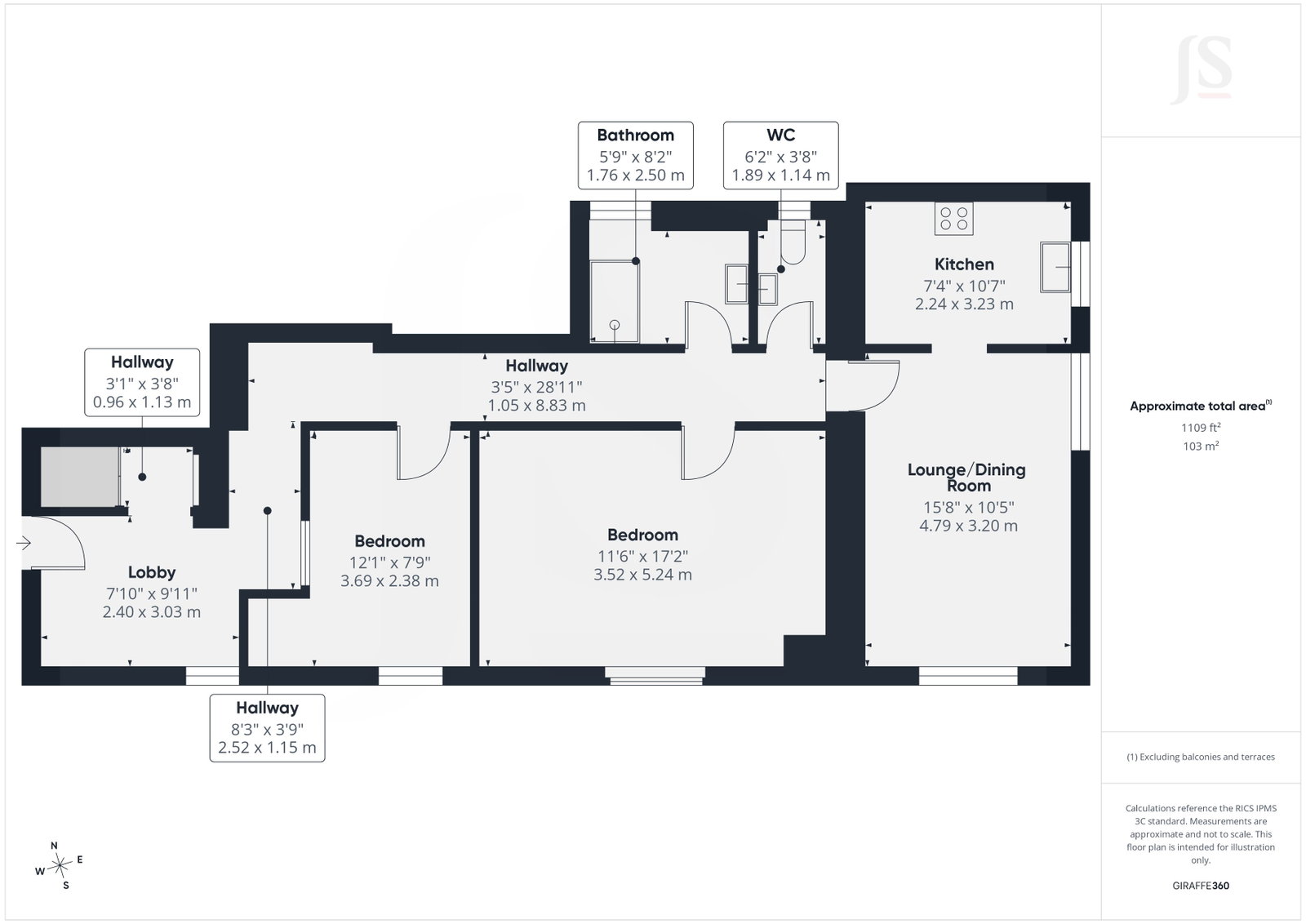 9,2, Sillwood Mansions, Brighton floorplan