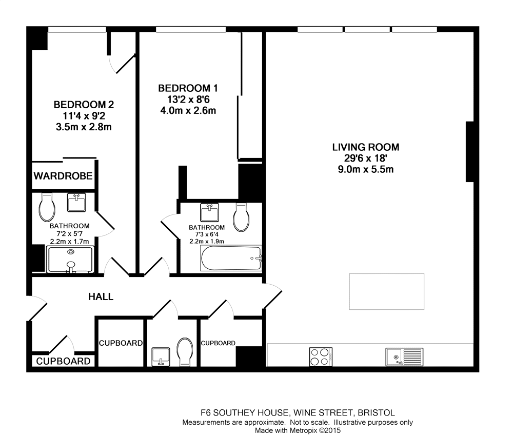 Flat 6, Southey House, Bristol floorplan