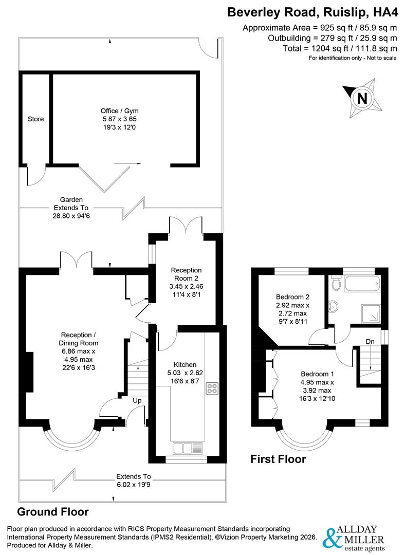 145, Beverley Road, Ruislip floorplan