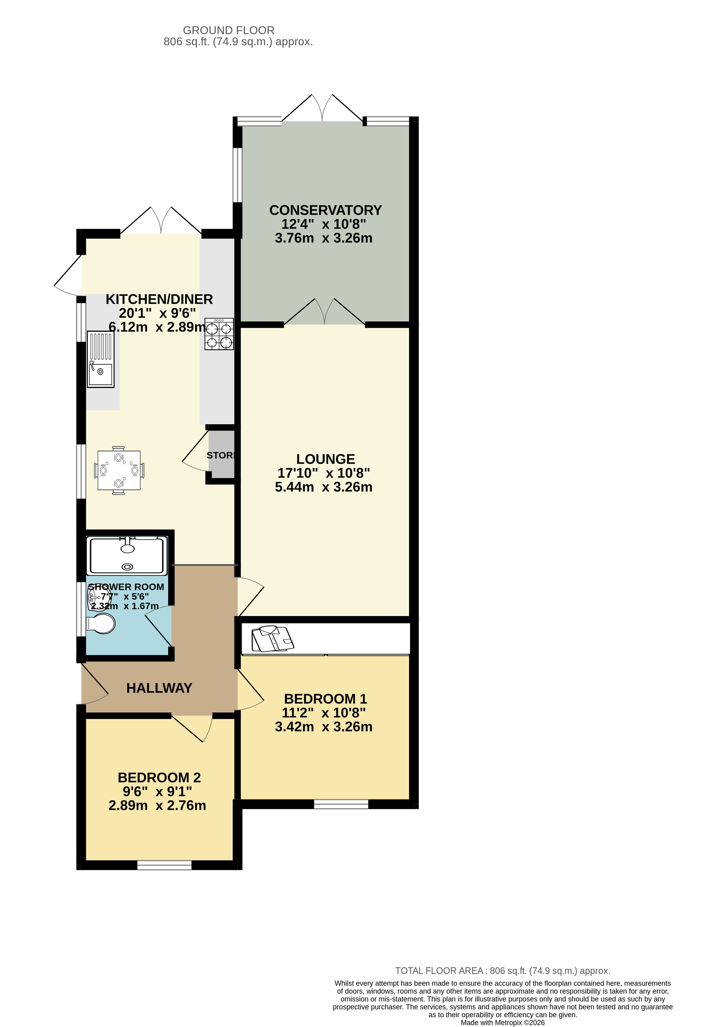 53, Lodge Road, Nottingham floorplan
