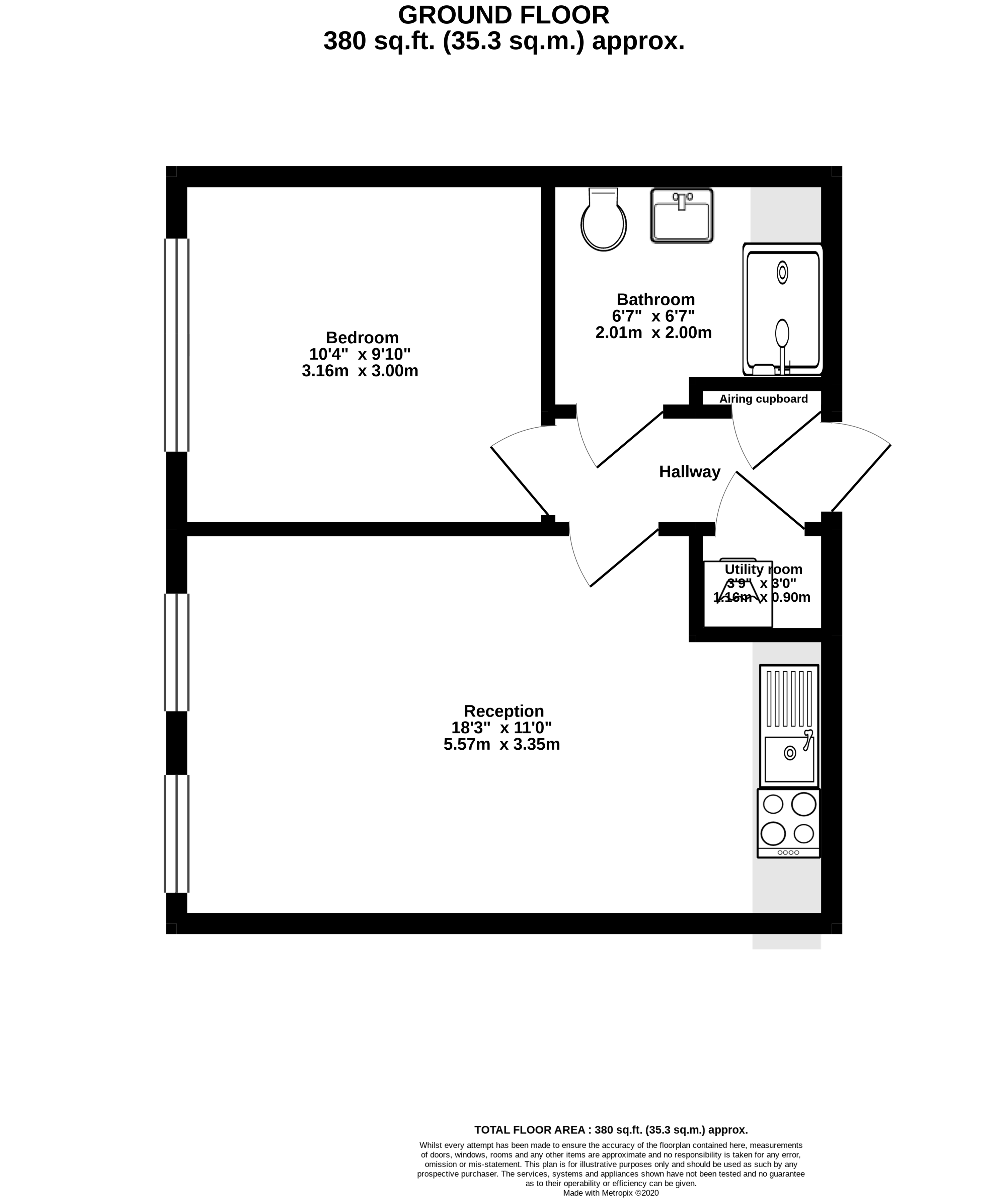 Flat 19 Lovell House, 271, High Street, Uxbridge floorplan