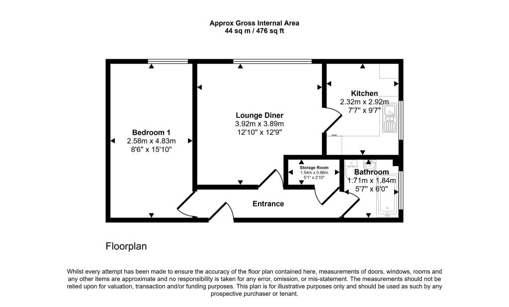 47E Hawkshead Drive, Bradford floorplan