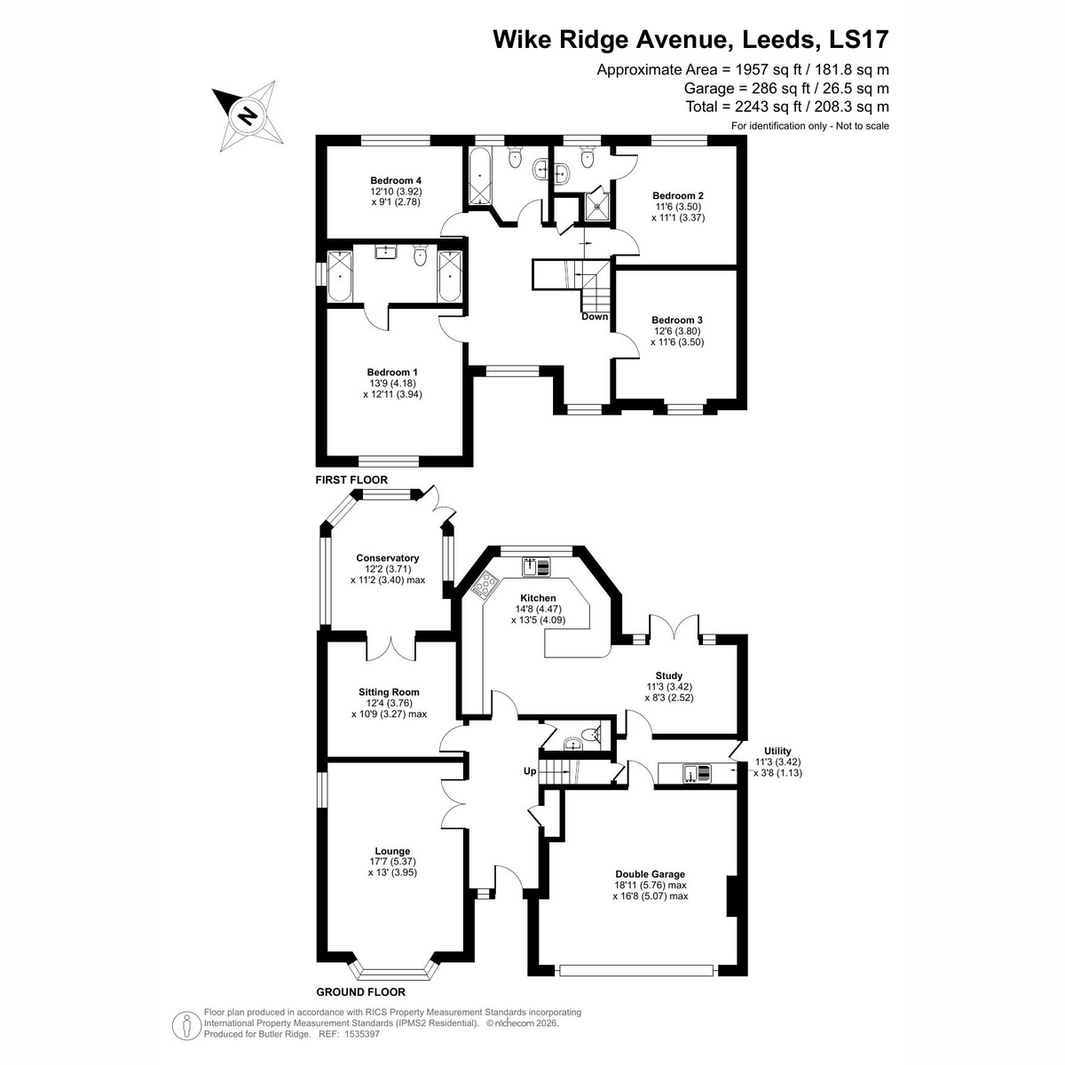 Wike Ridge Avenue, Leeds floorplan