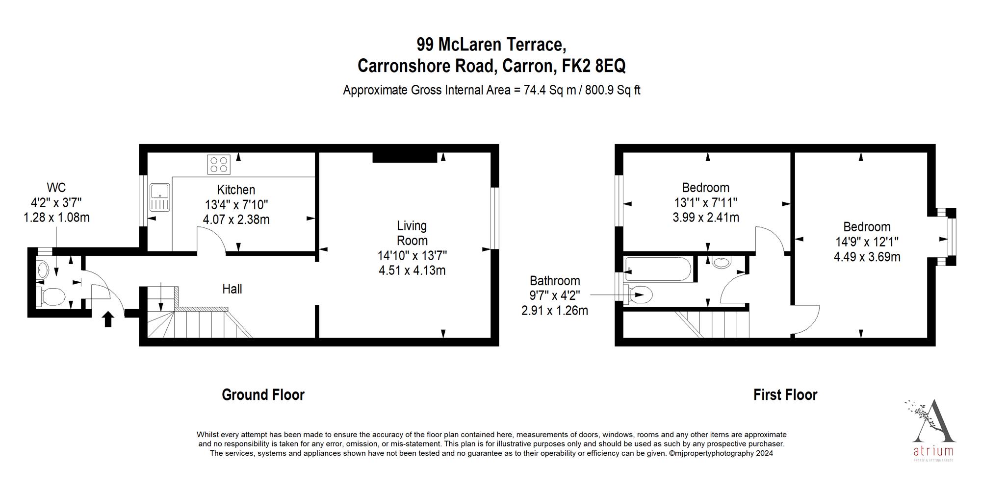 Mclaren Terrace, Carronshore Road, Carron, Falkirk FK2, 2 bedroom
