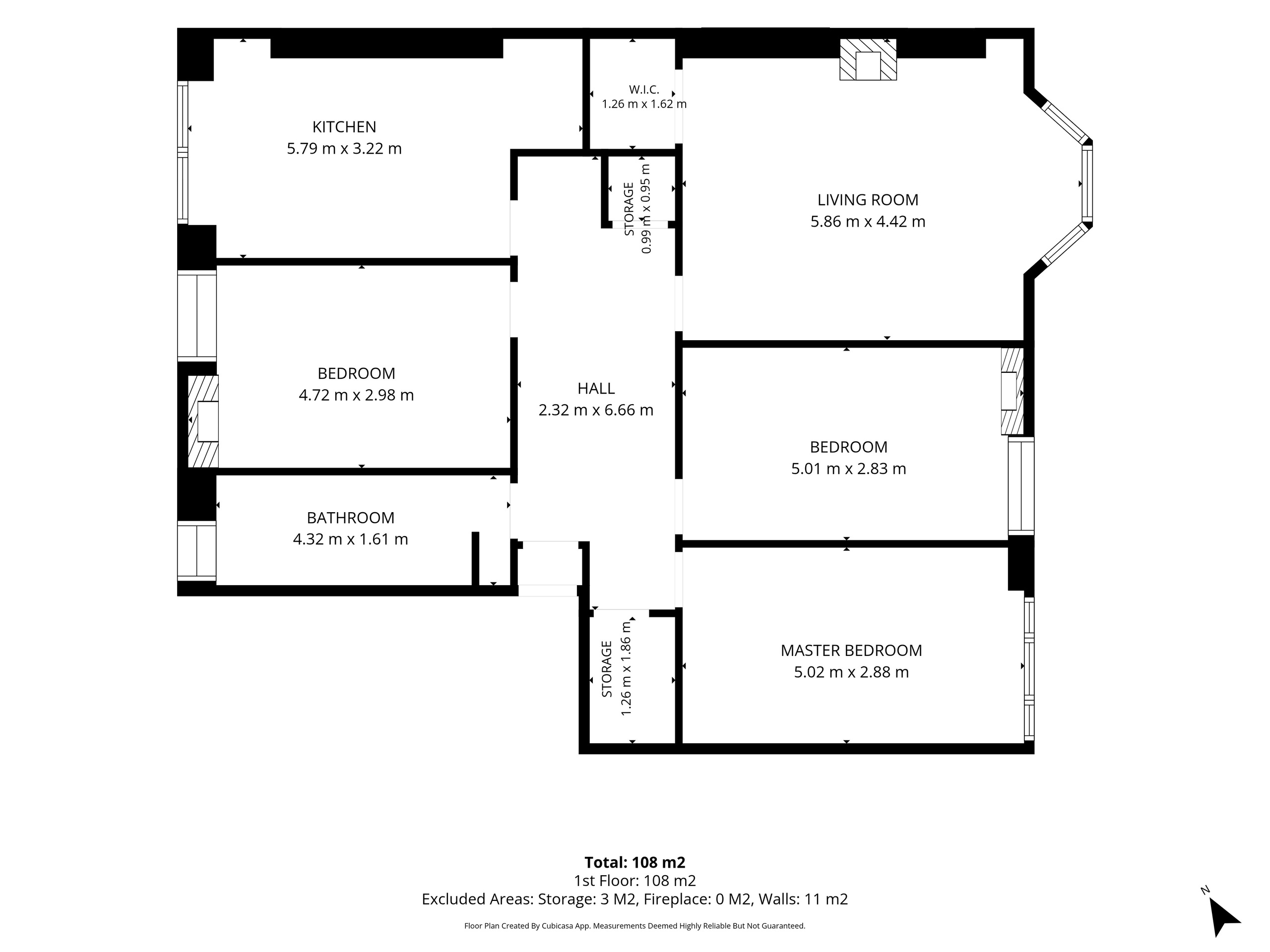 Flat 3/1 16 Dunearn St, Glasgow floorplan