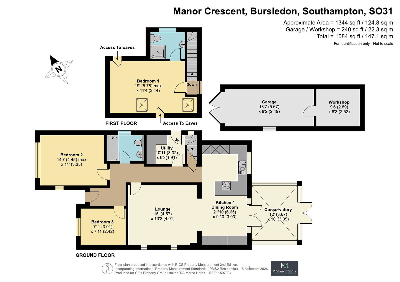 6, Manor Crescent, Southampton floorplan