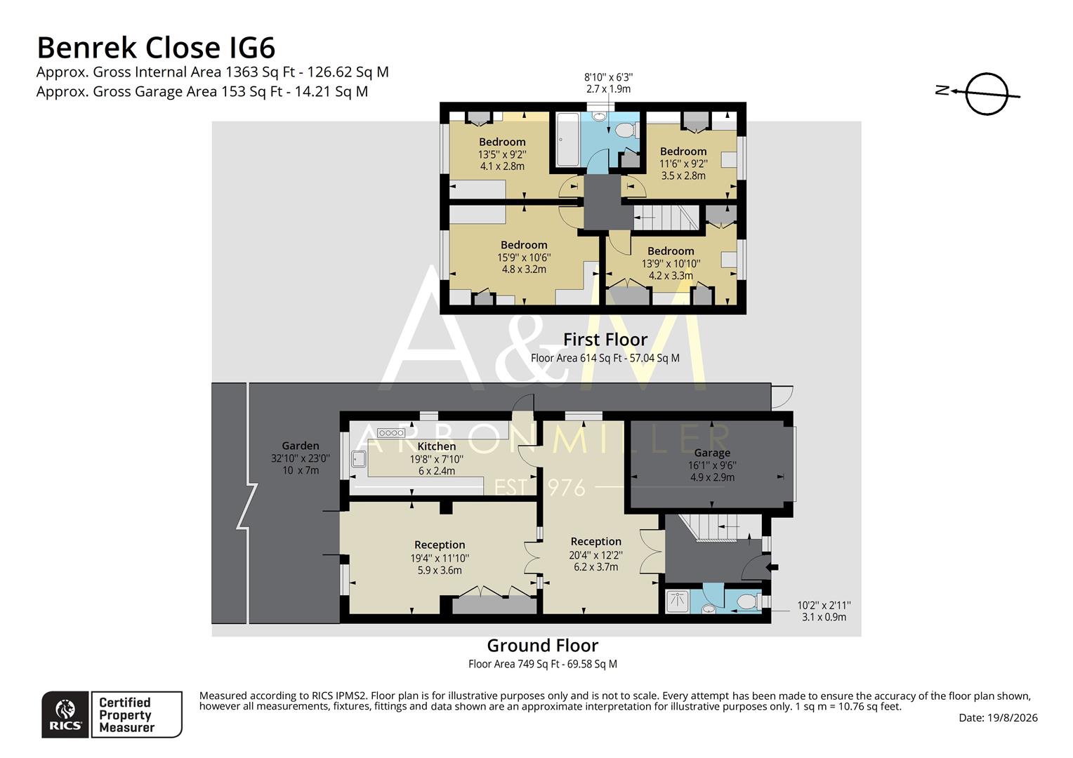 3, Benrek Close, Hainault floorplan