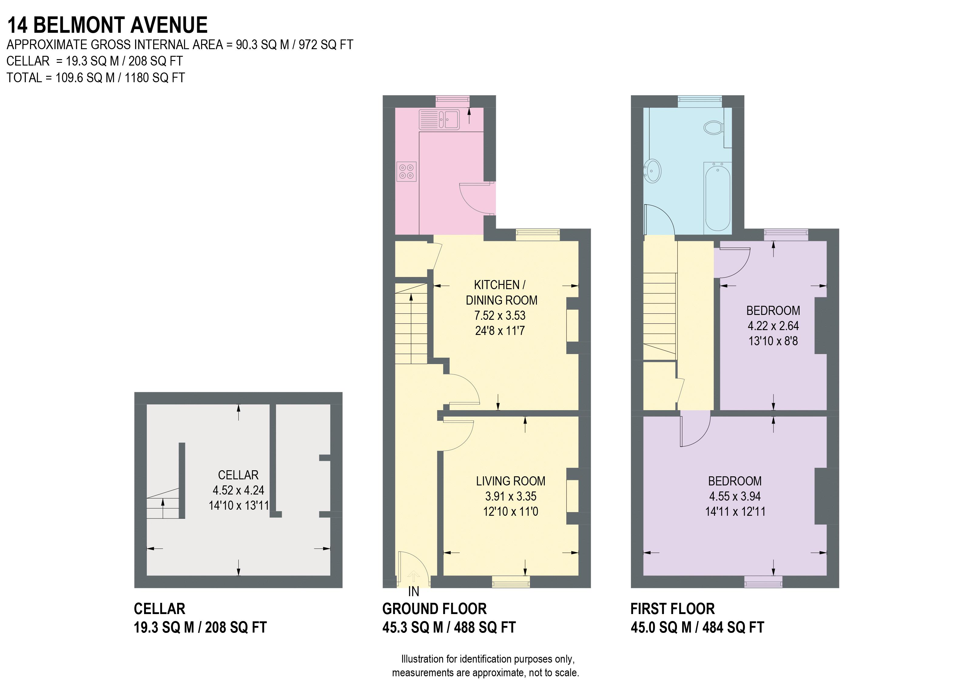 14, Belmont Avenue, Sheffield floorplan