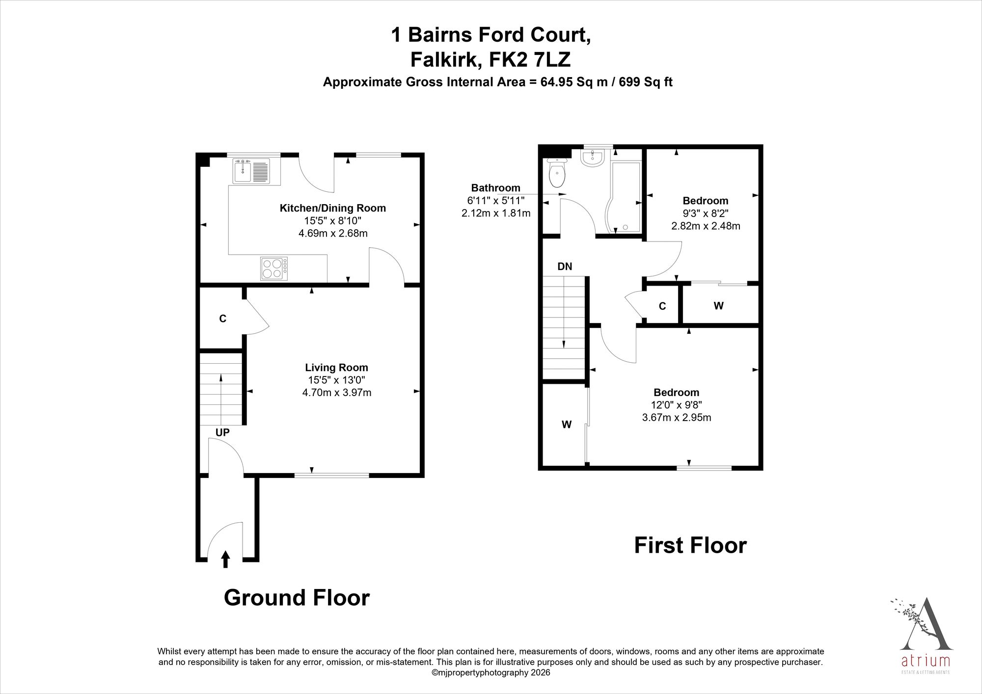 1 Bairns Ford Court, Falkirk floorplan
