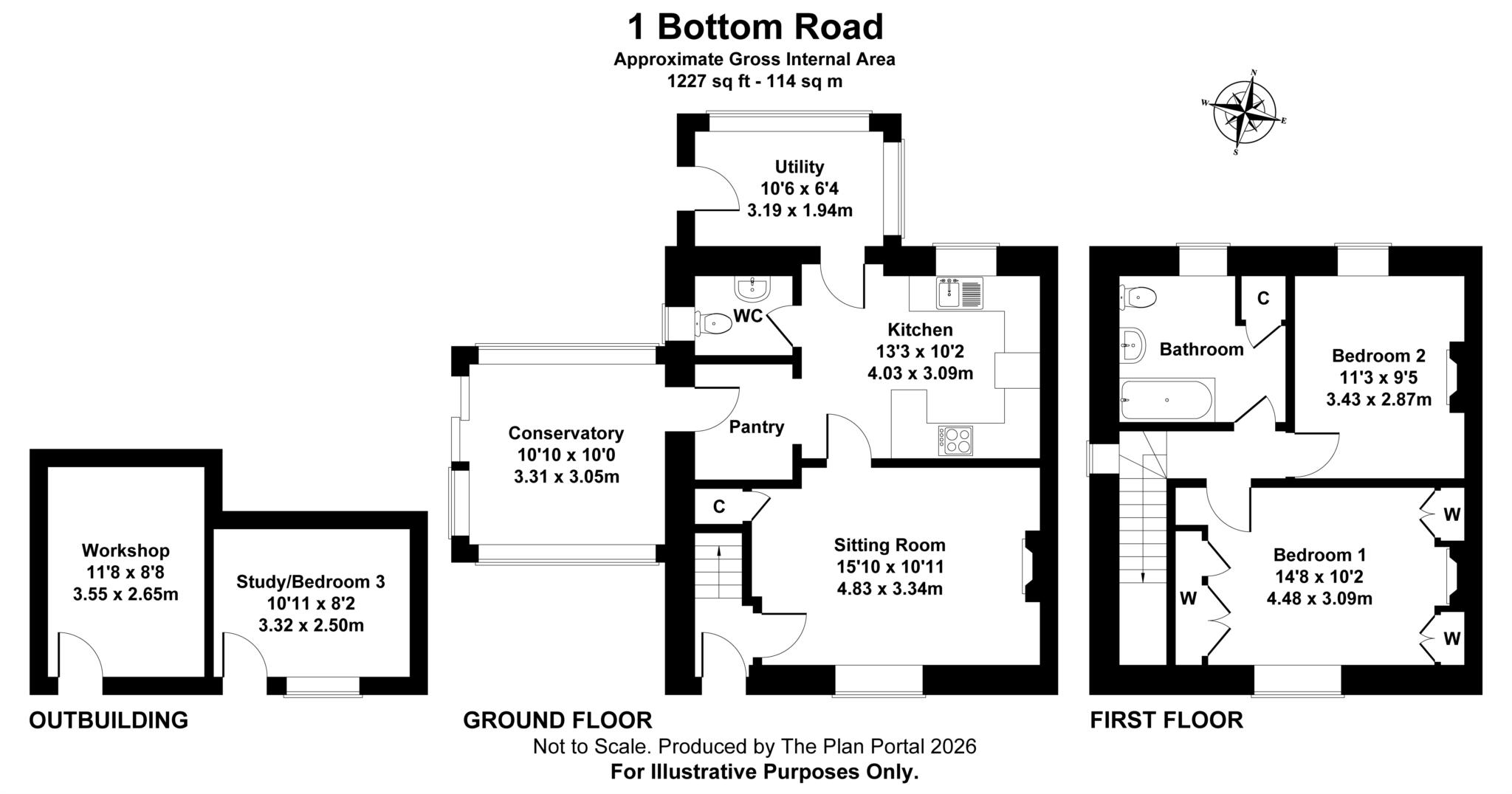 1, Bottom Road, Stourpaine floorplan